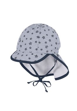 Sterntaler® Beanie Schirmmütze Nacken (1-St., Kindermütze bedruckt mit süßen Motiven, Sonnenschutz für Kinder) Kindermütze mit Nackenschutz und Bindeband UV-Schutz