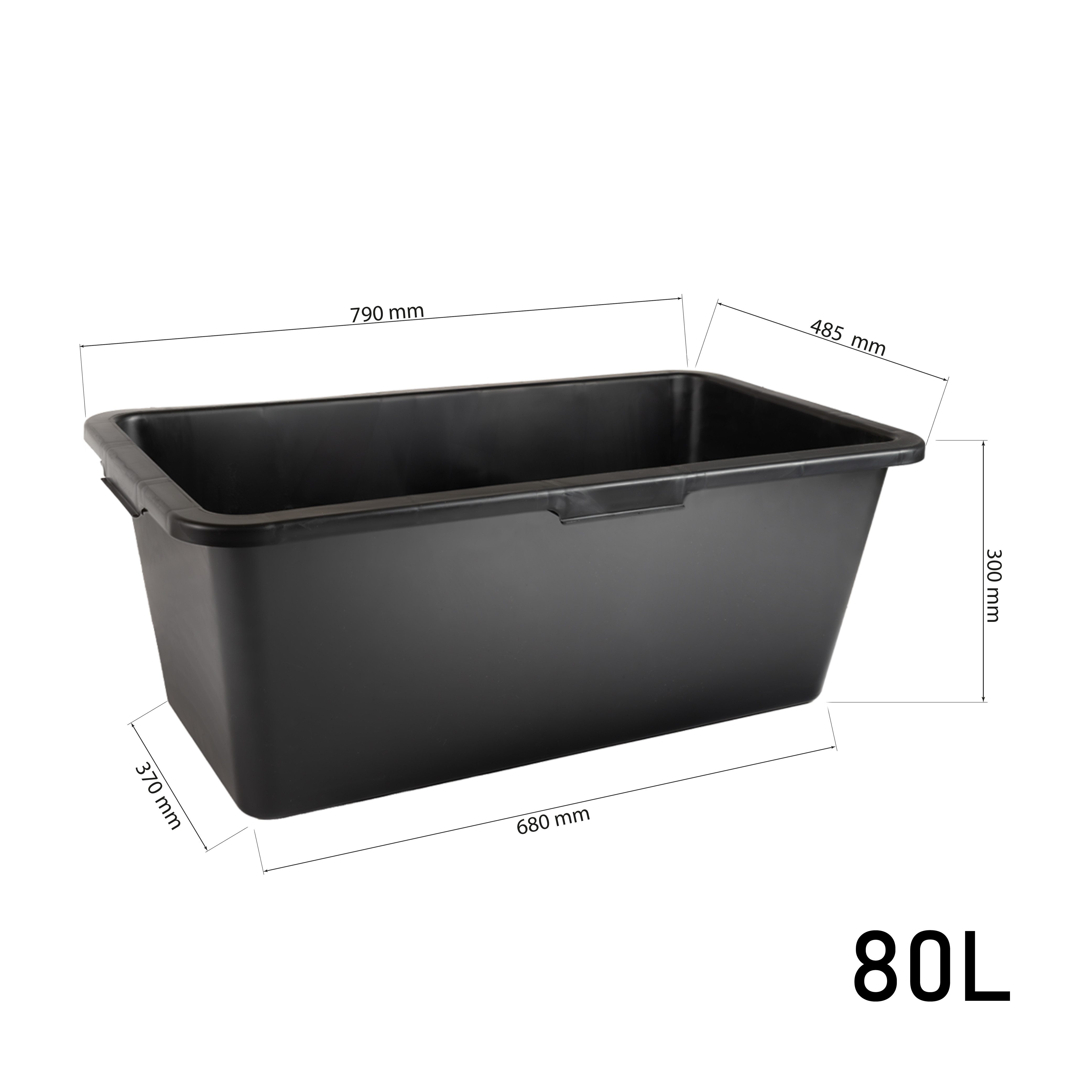 Thumbnail - Prima-Online Mörtelkübel Mörtelkasten 40L / 65L / 80L Mörtelwanne, (1-tlg), [ 1 Stück 80L ]