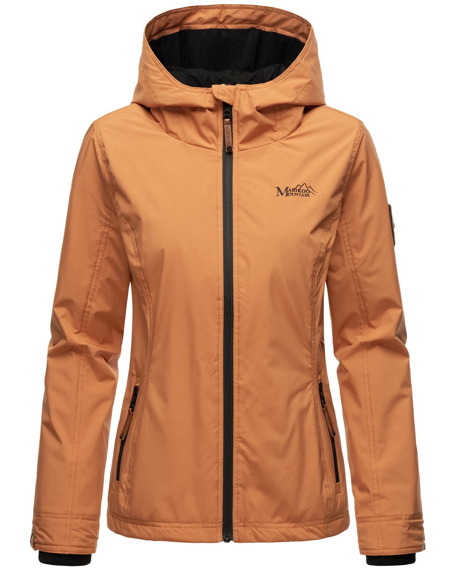 Marikoo Outdoorjacke Brombeere sportliche Übergangsjacke Cinnamon Kapuze mit Rusty