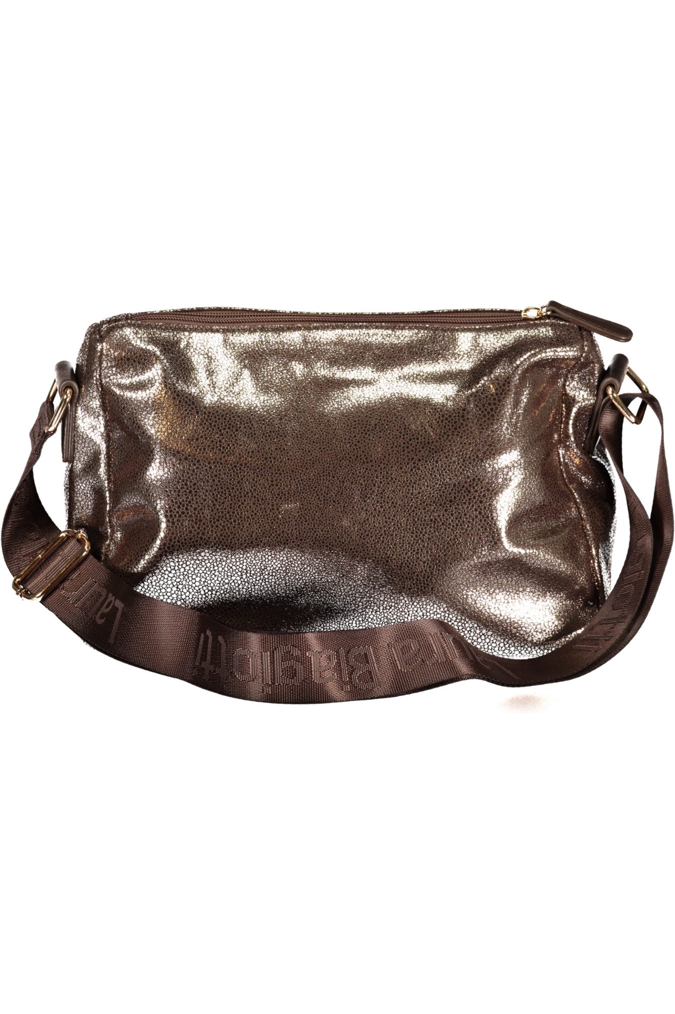 Laura Biagiotti Umhängetasche, Elegante Bronze-Handtasche: Verstellbarer Träger & praktische Fächer