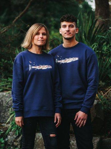 CircleStances Sweater »Forellen Print Sweater (Bio)« Biobaumwolle