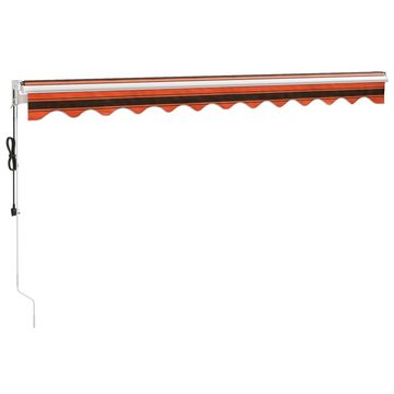 furnicato Markise Elektrische mit Kurbel Orange und Braun 3,5x2,5 m