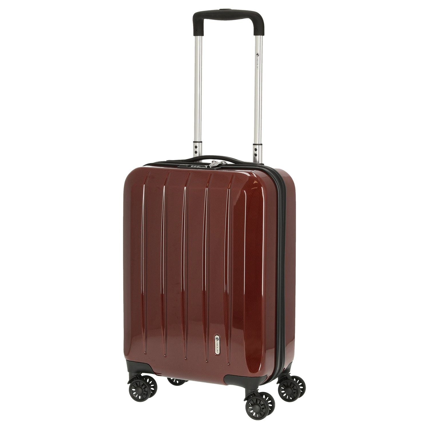 CHECK.IN® Handgepäck-Trolley London 2.0 - 4-Rollen-Trolley 50 cm (carbon rot), 4 Rollen
