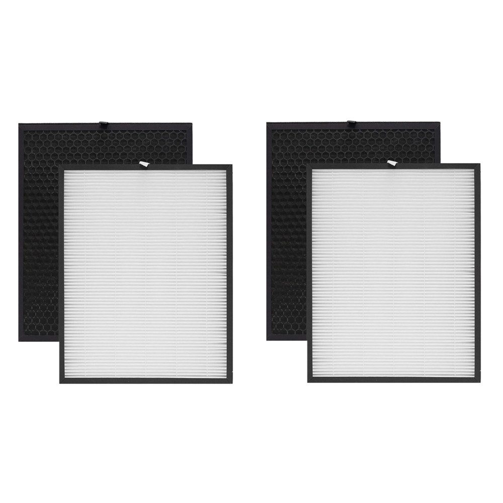Trade-Shop Filter-Set 2x passend für Comedes PT94062 PT94063, Zubehör für Philips FY3432/10, FY3433/10 / Comedes PT94062, PT94063, HEPA-Filter / Aktivkohlefilter für Luftreinigern / Luftwäschern
