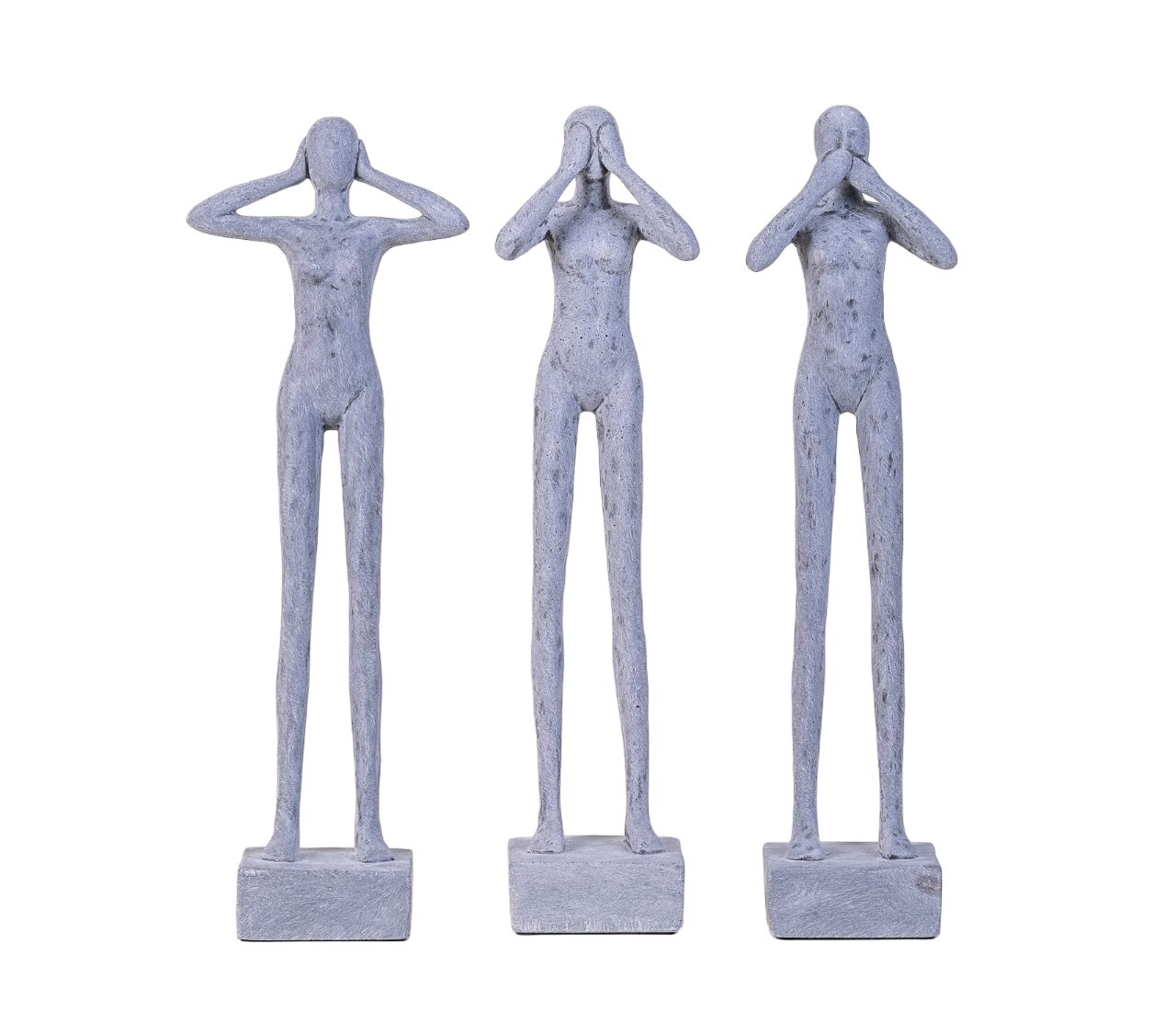 Dekofigur IDYL Sandsteinguss SET "Nichts hören-sehen-sagen"