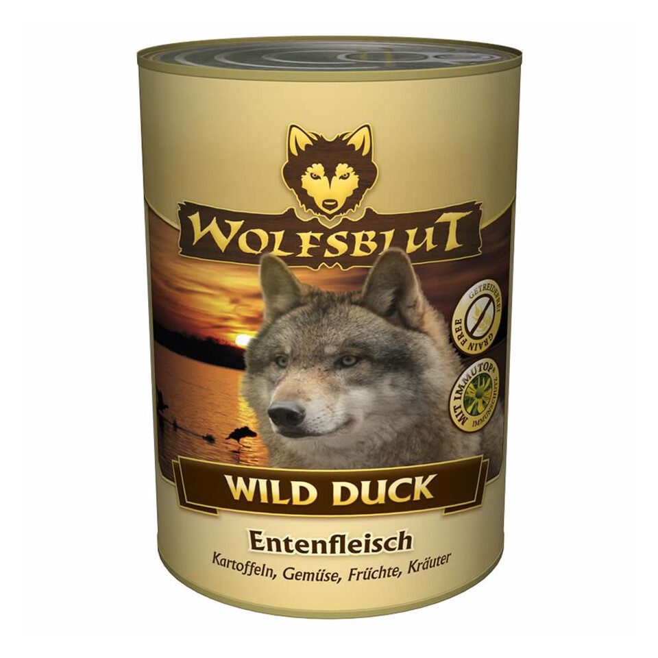 Wolfsblut Wild Duck 395 g - 6 Stück, Nassfutter für: Hund