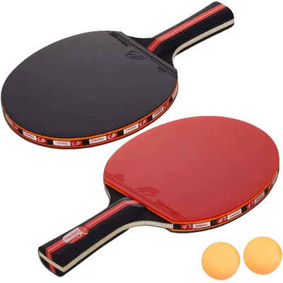 MAVURA Tischtennisschläger MAVURASports JIA JIN RACKET Tischtennis Schläger Profi Set Tischtennisschläger Tischtennis 2 Schläger mit 2 Bällen Set Ping Pong