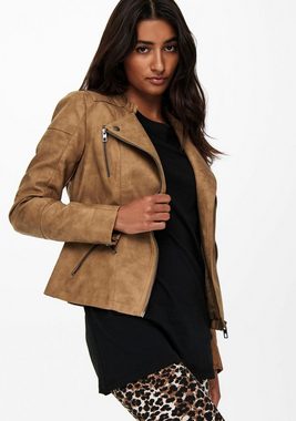 ONLY Lederimitatjacke ONLAVA FAUX LEATHER BIKER OTW NOOS mit Biker-Details