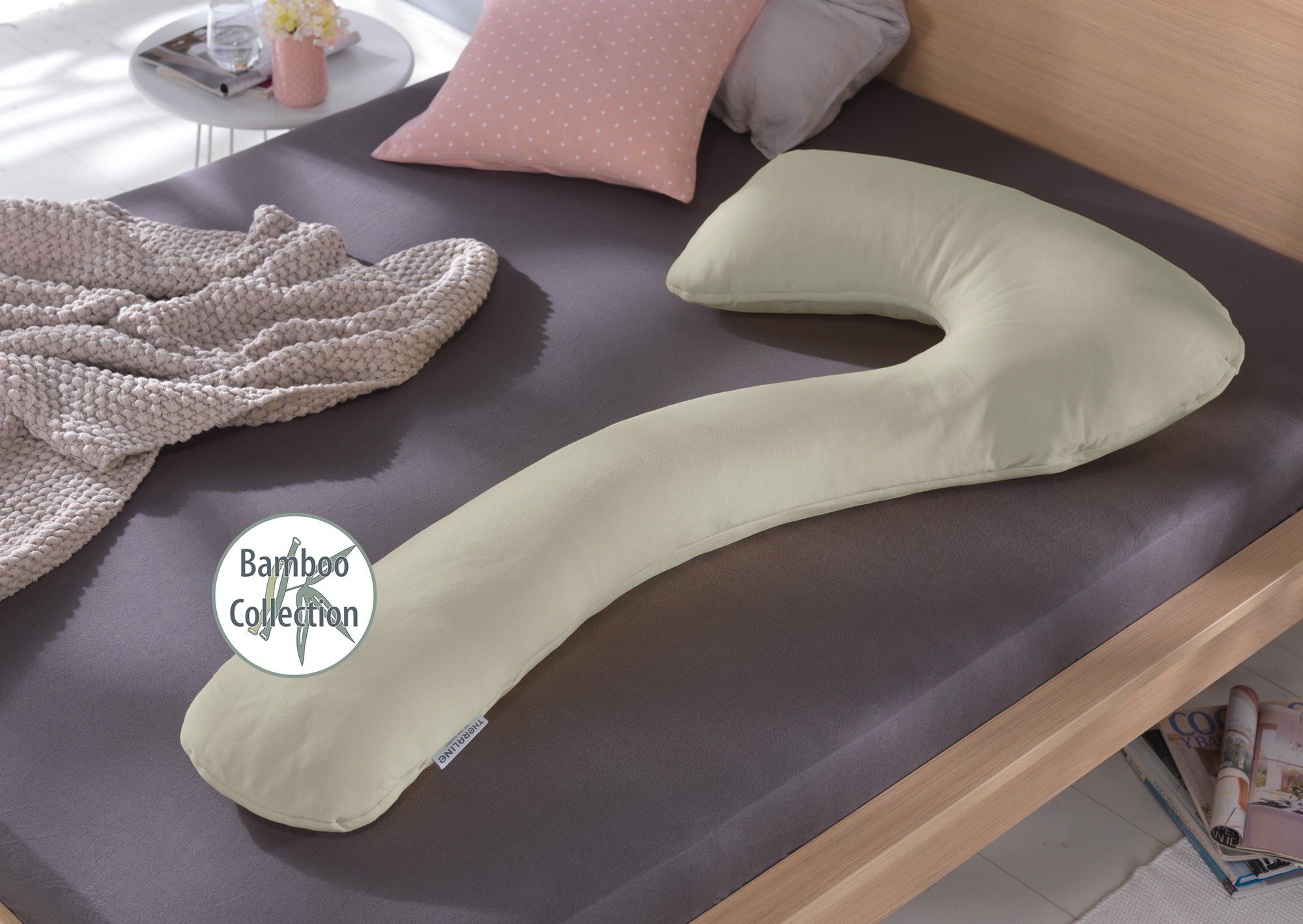 Theraline Stillkissen my7 Das Schlaf- & Stillkissen 80 x 150 cm lehmgrau