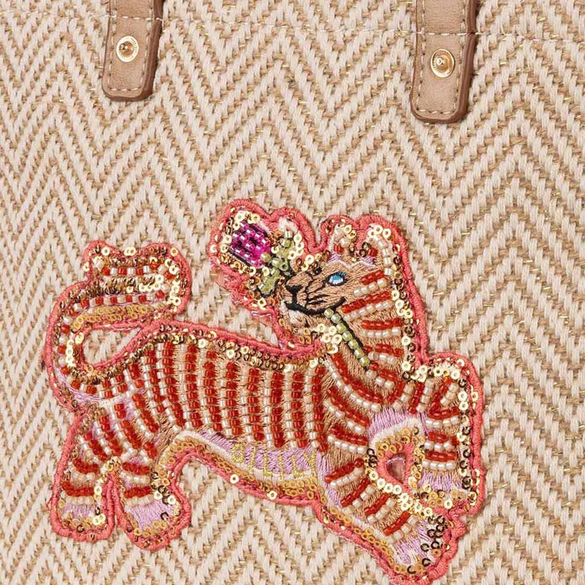 Oilily Shopper Zigzag Stripe, Bast