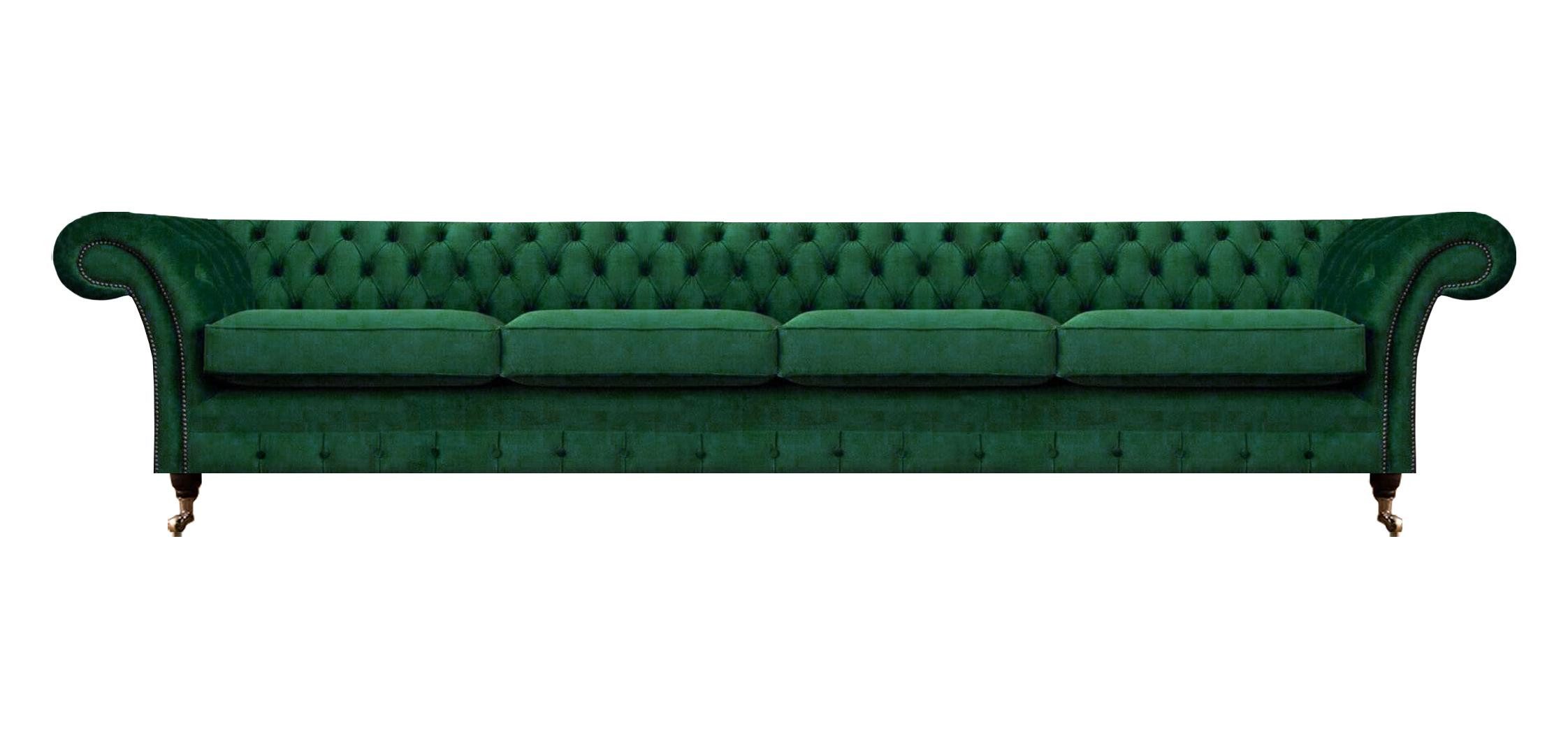 Xlmoebel Big-Sofa Luxuriöses grünes Polstermöbel für das Wohnzimmer: Viersitzer-Sofa, Hergestellt in Europa