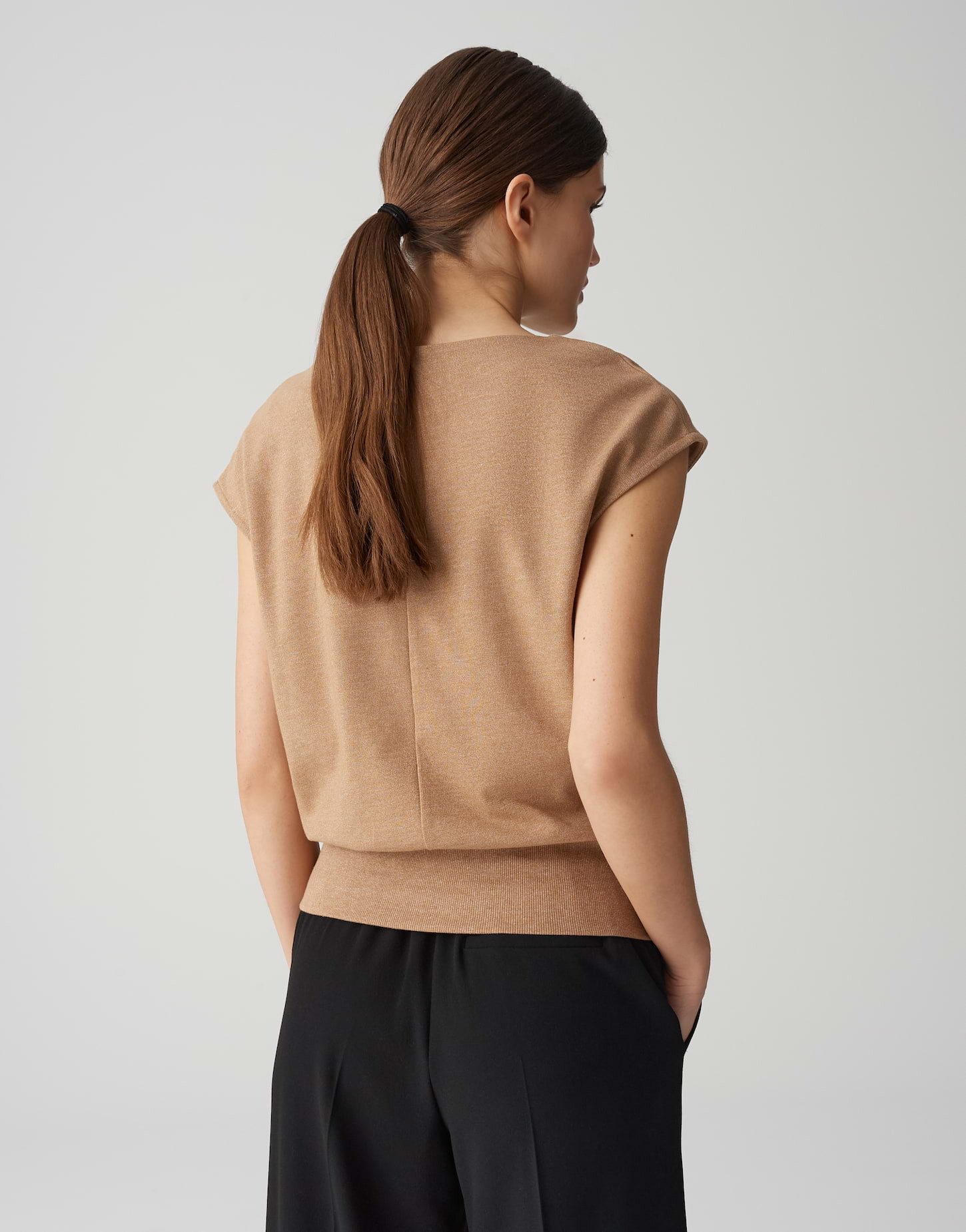 OPUS Kurzarmshirt SIESA Regular in Strickoptik