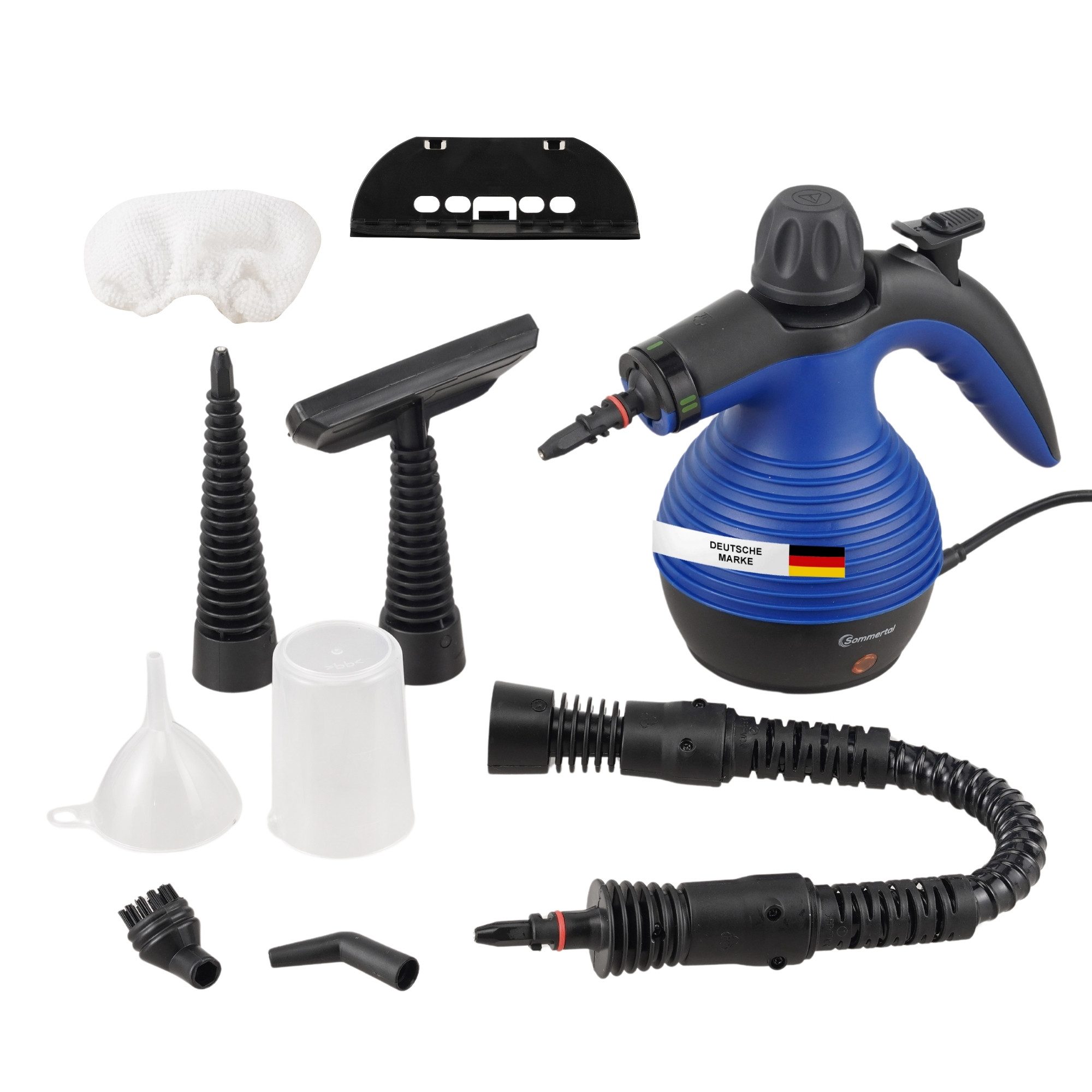 Sommertal Ручные пароочистители Sommertal Пароочистители Handgerät SC350, Kompakter Hand-Dampfreiniger für alles – Polstermöbel, Fliesen, Böden