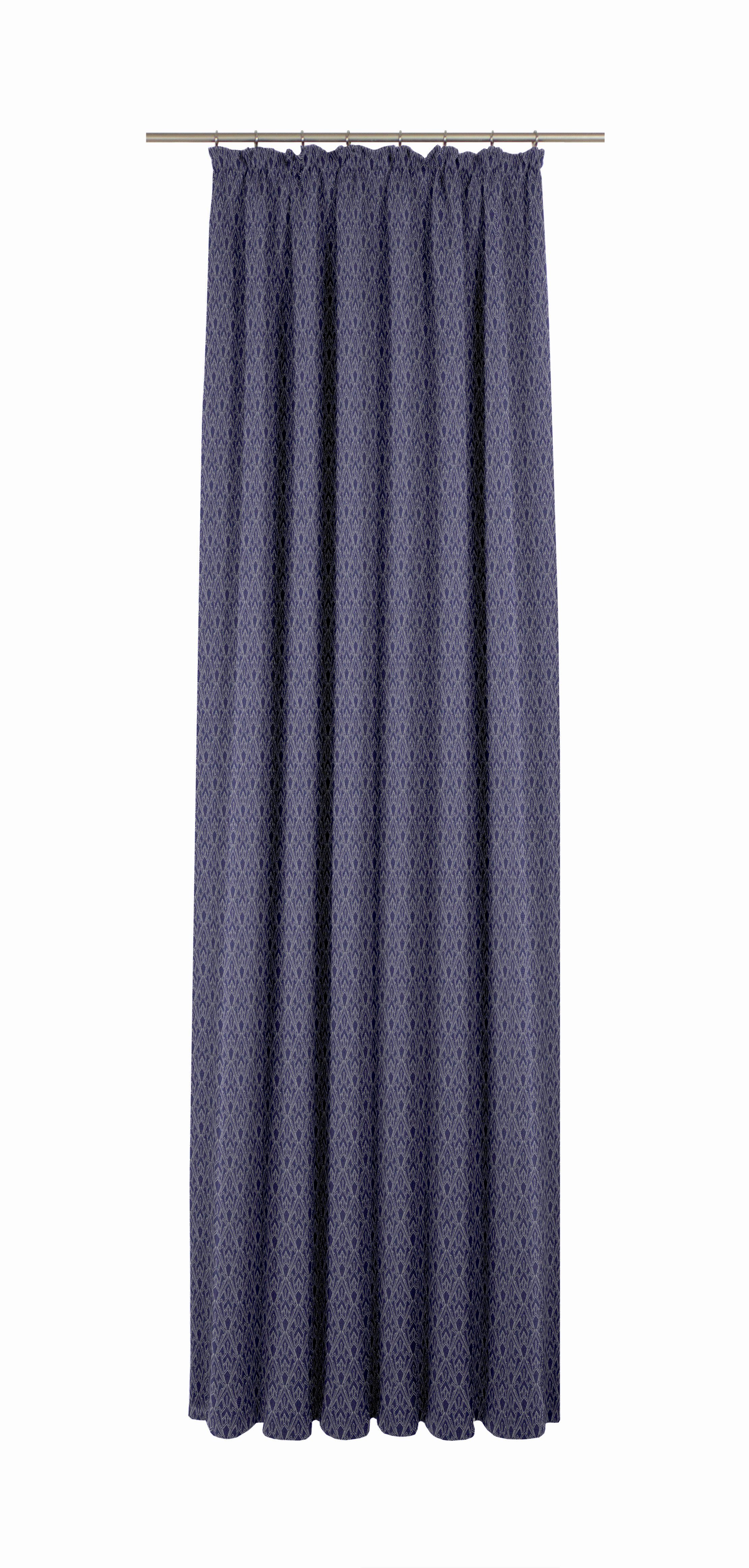 blickdicht, Adam, (1 Urban Cactus, Kräuselband royalblau Vorhang Jacquard, St), nachhaltig