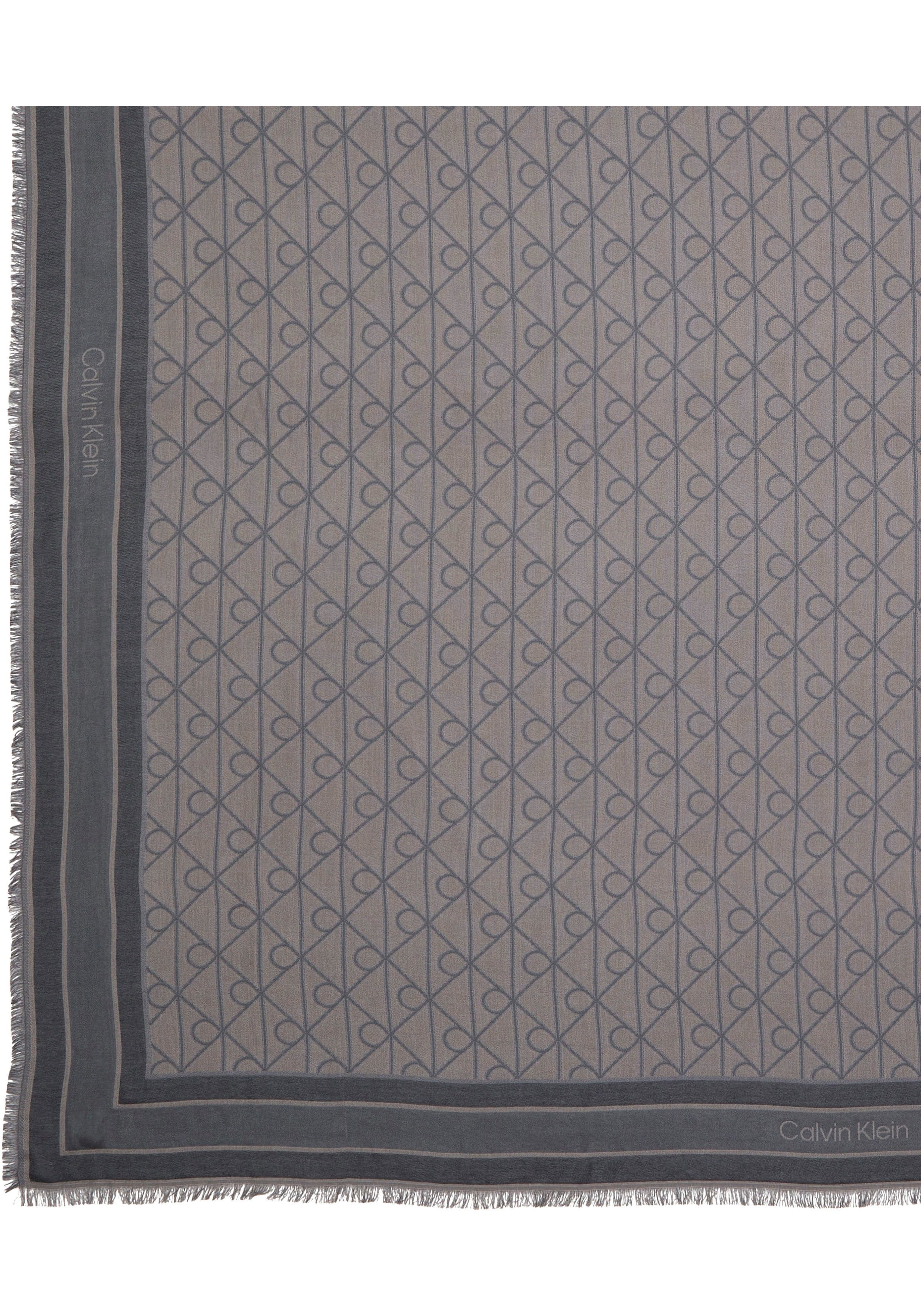 Calvin Klein Modetuch EMBLEM AOP JACQUARD SQUARE SCARF, Mit Markenlabelmusterung