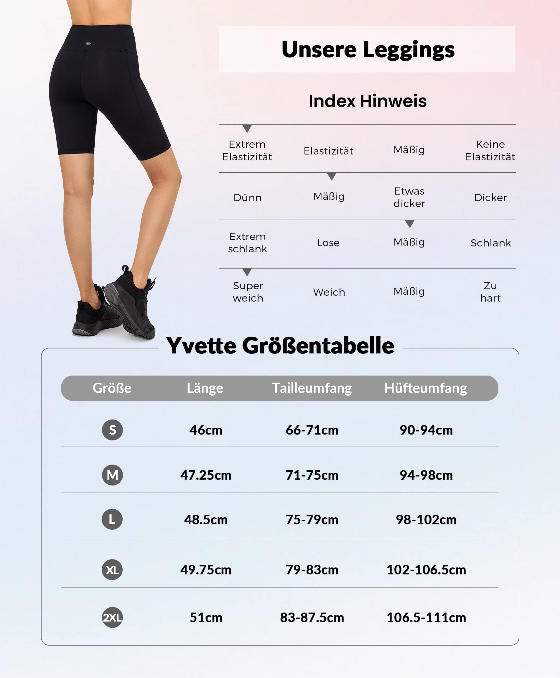 Yvette Radlerhose kurz Sport leggings für Damen, Radler E110420C27 Sporthose