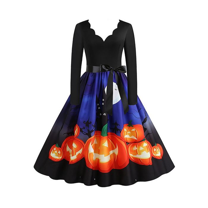 LAPA Partykleid LAPA Kleid mit V-Ausschnitt Halloween-Kleid