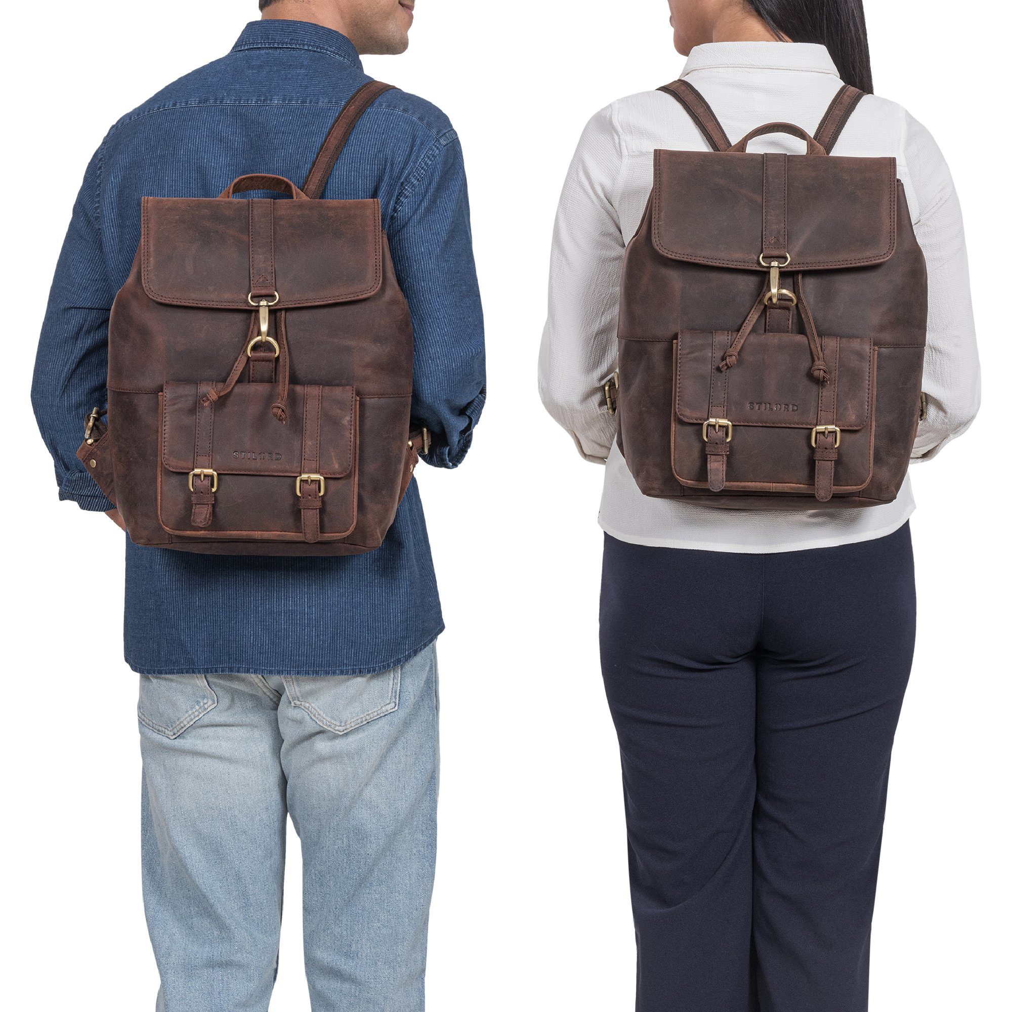 STILORD Cityrucksack "Kacey" Daypack Damen Leder 13.3 Zoll Lederrucksack Un günstig online kaufen