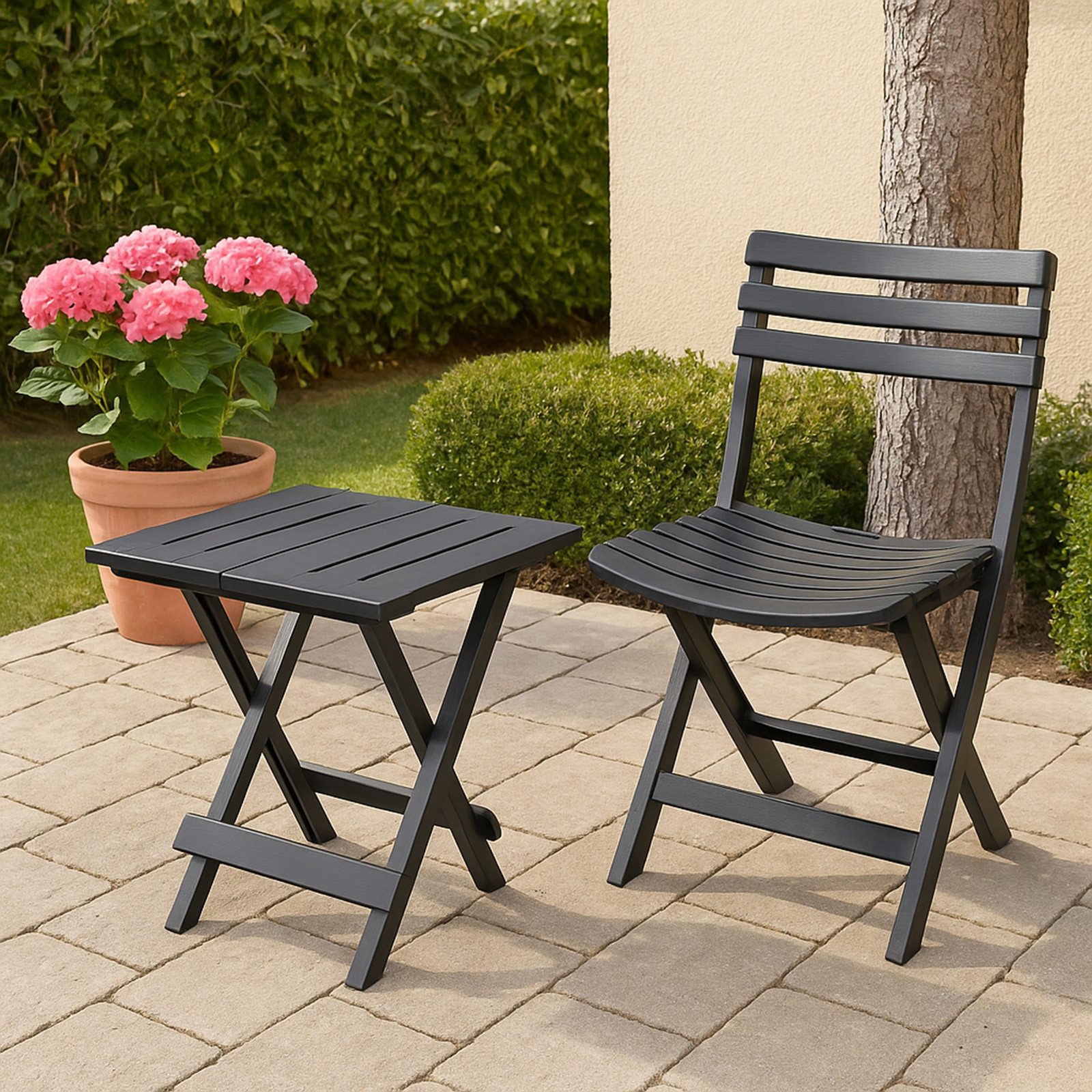 Progarden Beistelltisch Campingtisch Kunststoff Klapptisch Klein 50x45x43cm günstig online kaufen