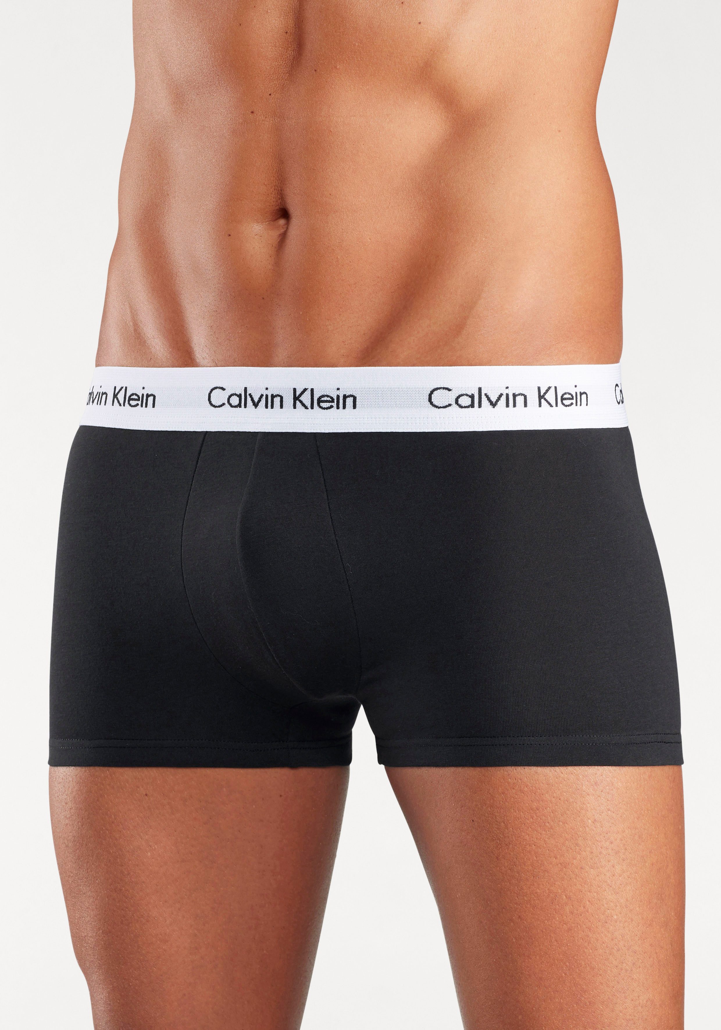 Calvin Klein Underwear Trunk Low Rise Trunk 3 PACK (3-St) mit weißem Webbund – Bild 3 von 5