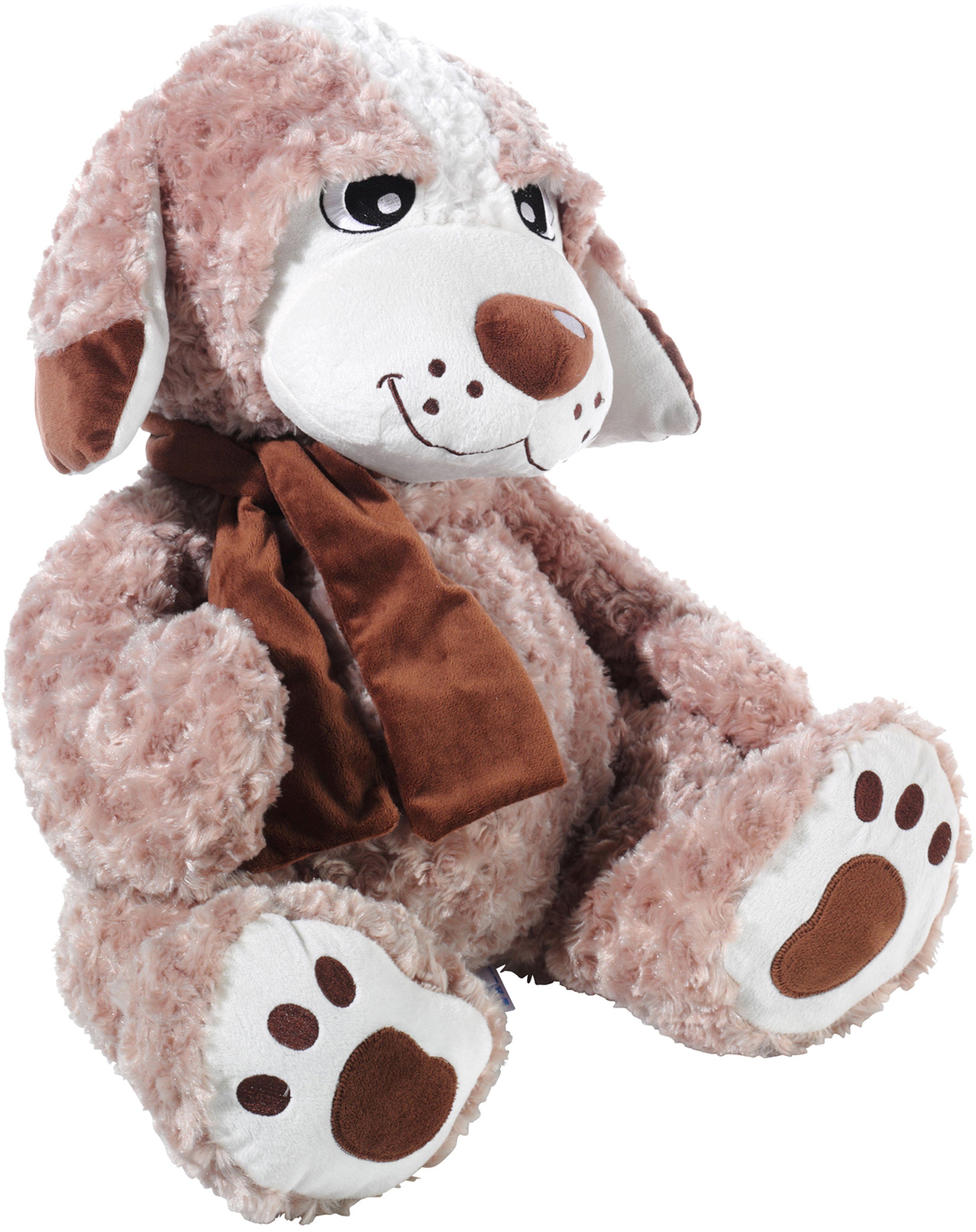Heunec Kuscheltier, »Hund sitzend mit Schal 80 cm« OTTO
