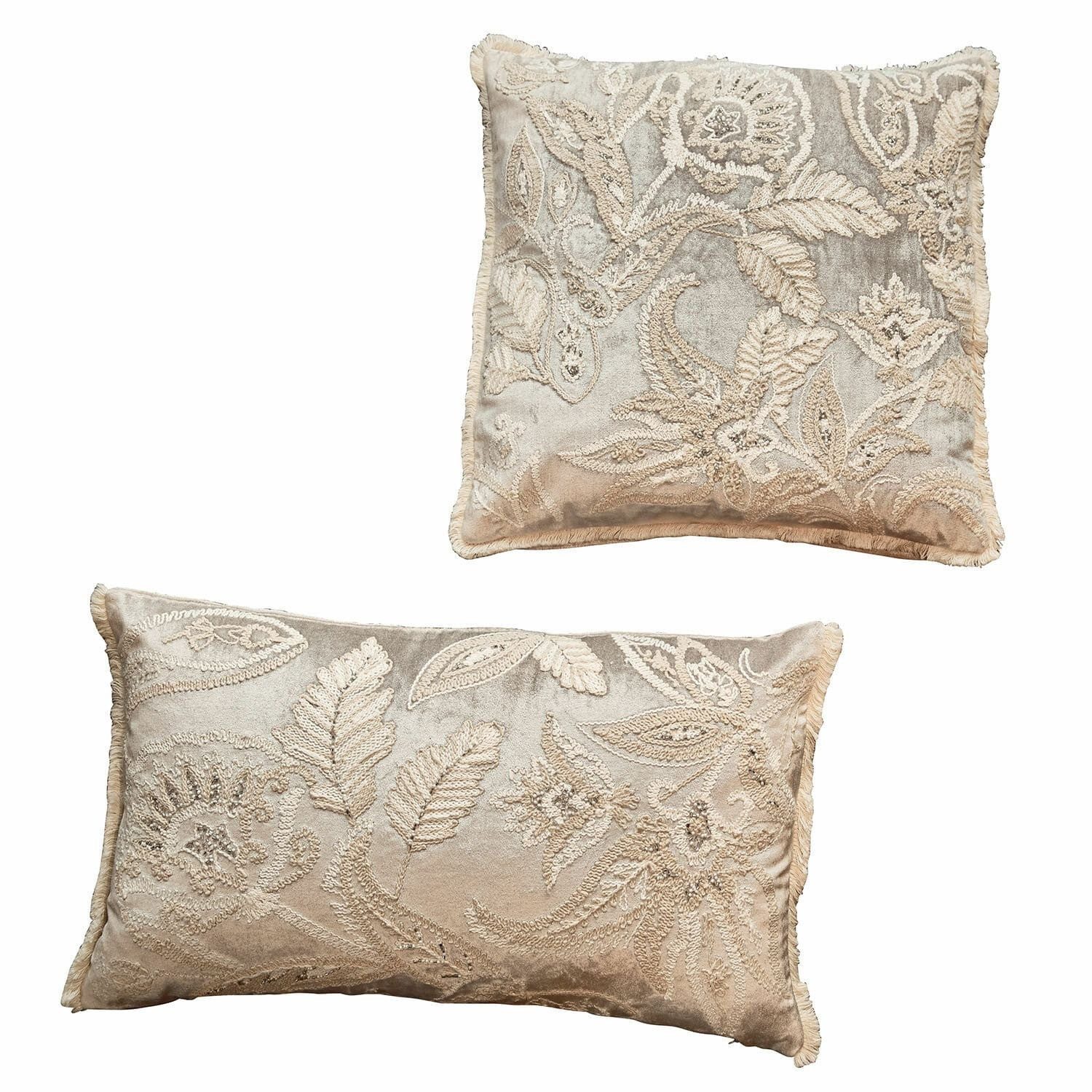 Mirabeau Kissenhülle Kissenhülle 2er Set Oplevine taupe/champagner günstig online kaufen