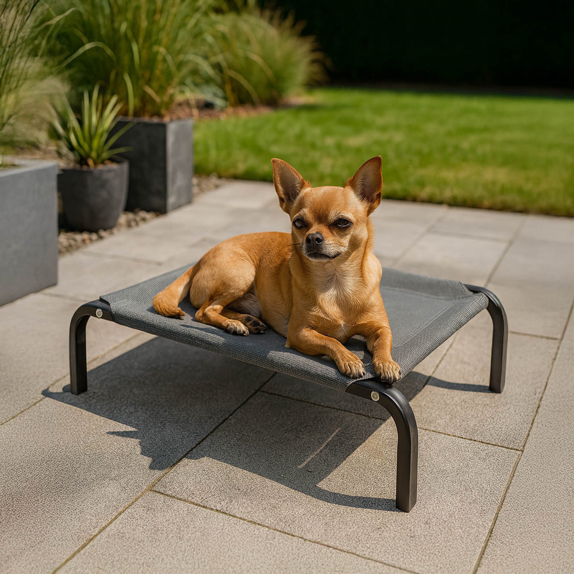 Hundebett erhöht, wetterfeste Outdoor-Hundeliege