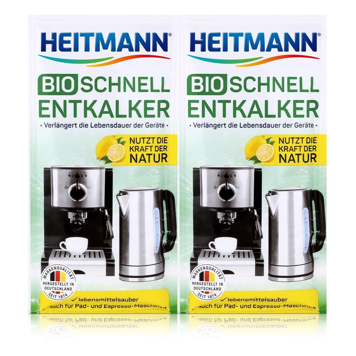 HEITMANN Heitmann Schnell-Entkalker - 2x25g Universalentkalker Bio Natürlicher Entkalker
