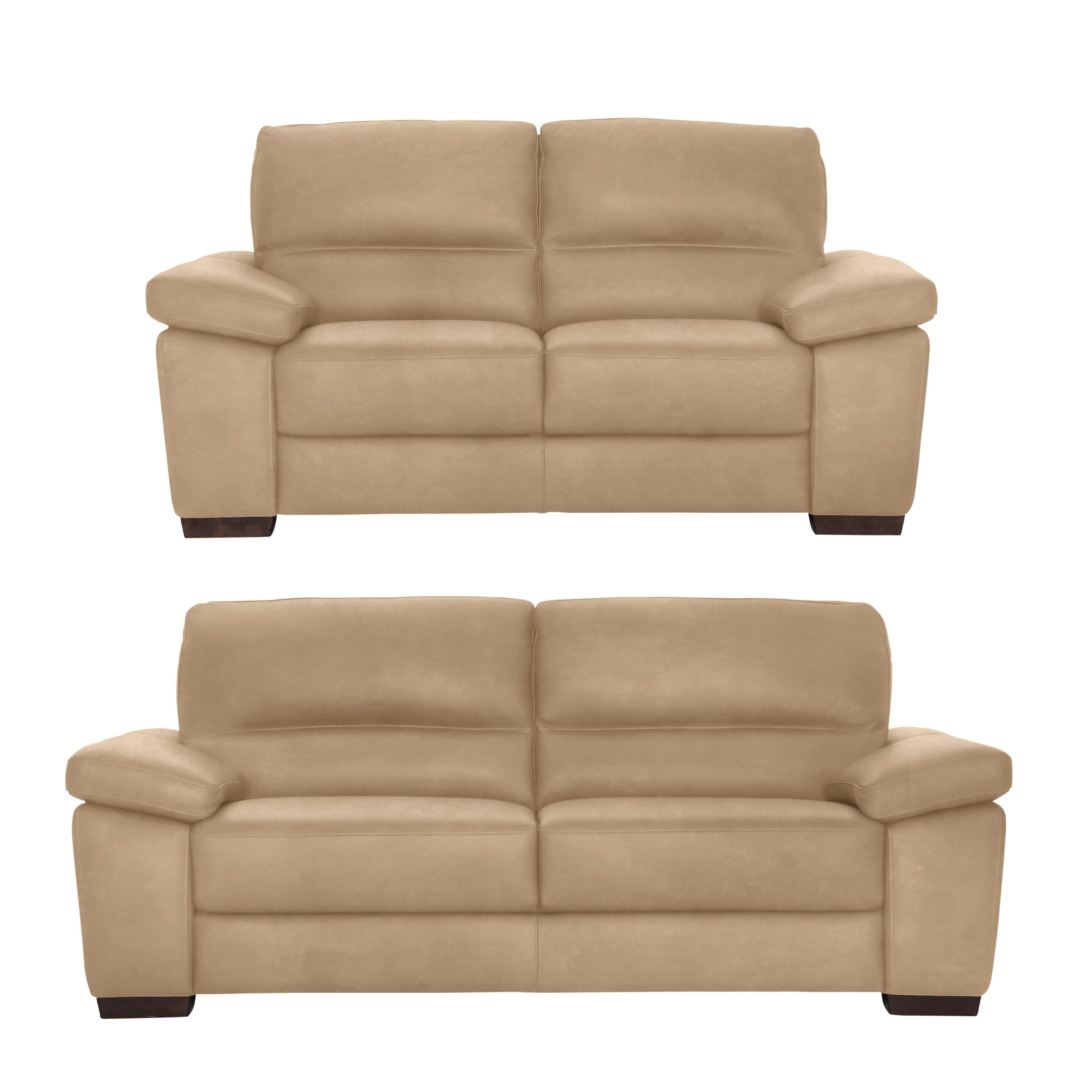 CALIA ITALIA Polstergarnitur Gaia, hochwertige Garnitur aus 2-Sitzer & 3-Sitzer im edlen Design, (Set, 2-tlg), aus pflegeleichtem Luxus-Microfaser Ginevra Hydro Care