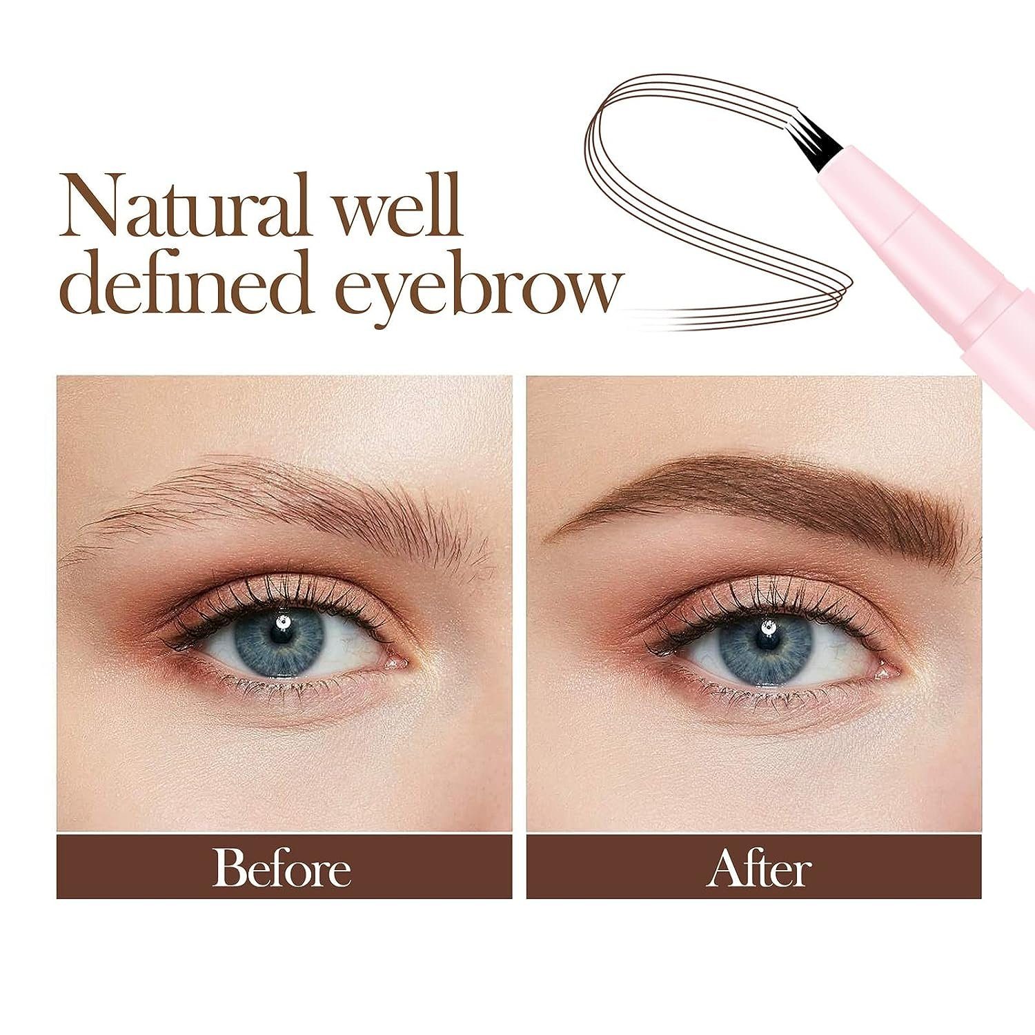 Haiaveng Augenbrauen-Stift Augenbrauenstift Wasserfest,Augenbrauenstift microblading mit Pencil Eyebrow effekt, Naturhaareffekt