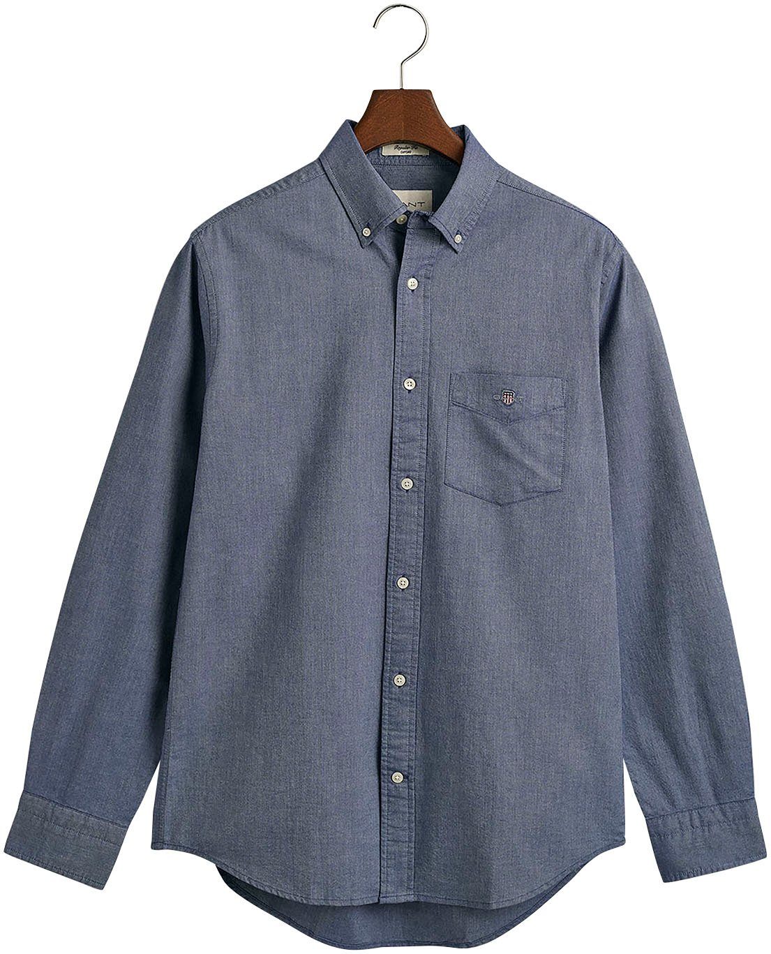 Gant Businesshemd REG OXFORD SHIRT von dem Archiv aus den 1980er-Jahren inspiriert persian blue