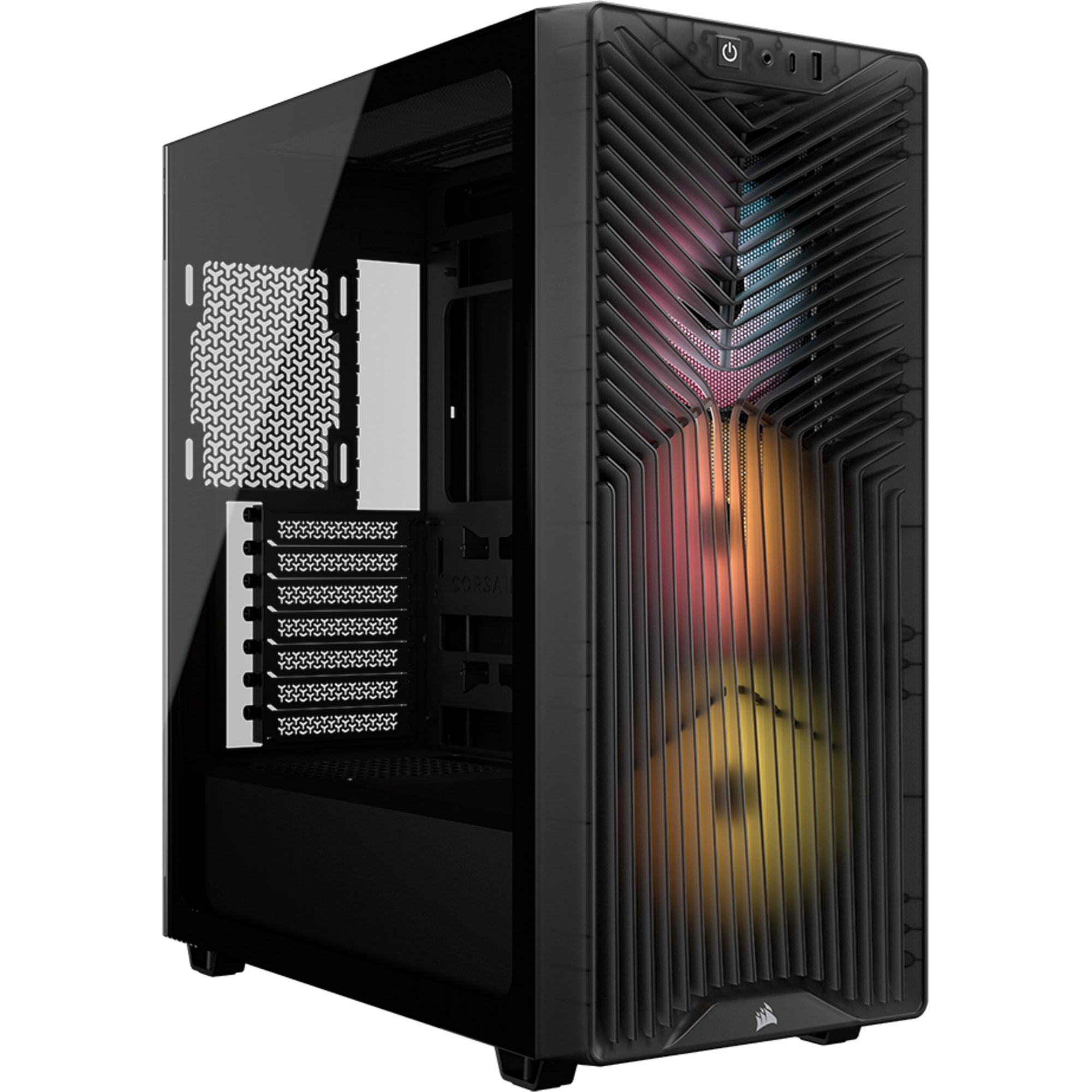 Corsair PC-Gehäuse Corsair 3200D RS ARGB Smoke, Tower-Gehäuse, (Tempered Glass)