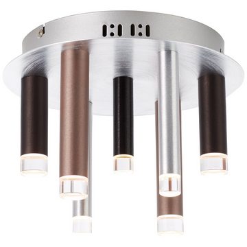Lightbox LED Deckenleuchte, Dimmfunktion, LED fest integriert, warmweiß, LED Deckenlampe, 3 Stufen Dimmer, 22 cm Höhe, Ø 30 cm, 30 W, 2900 lm