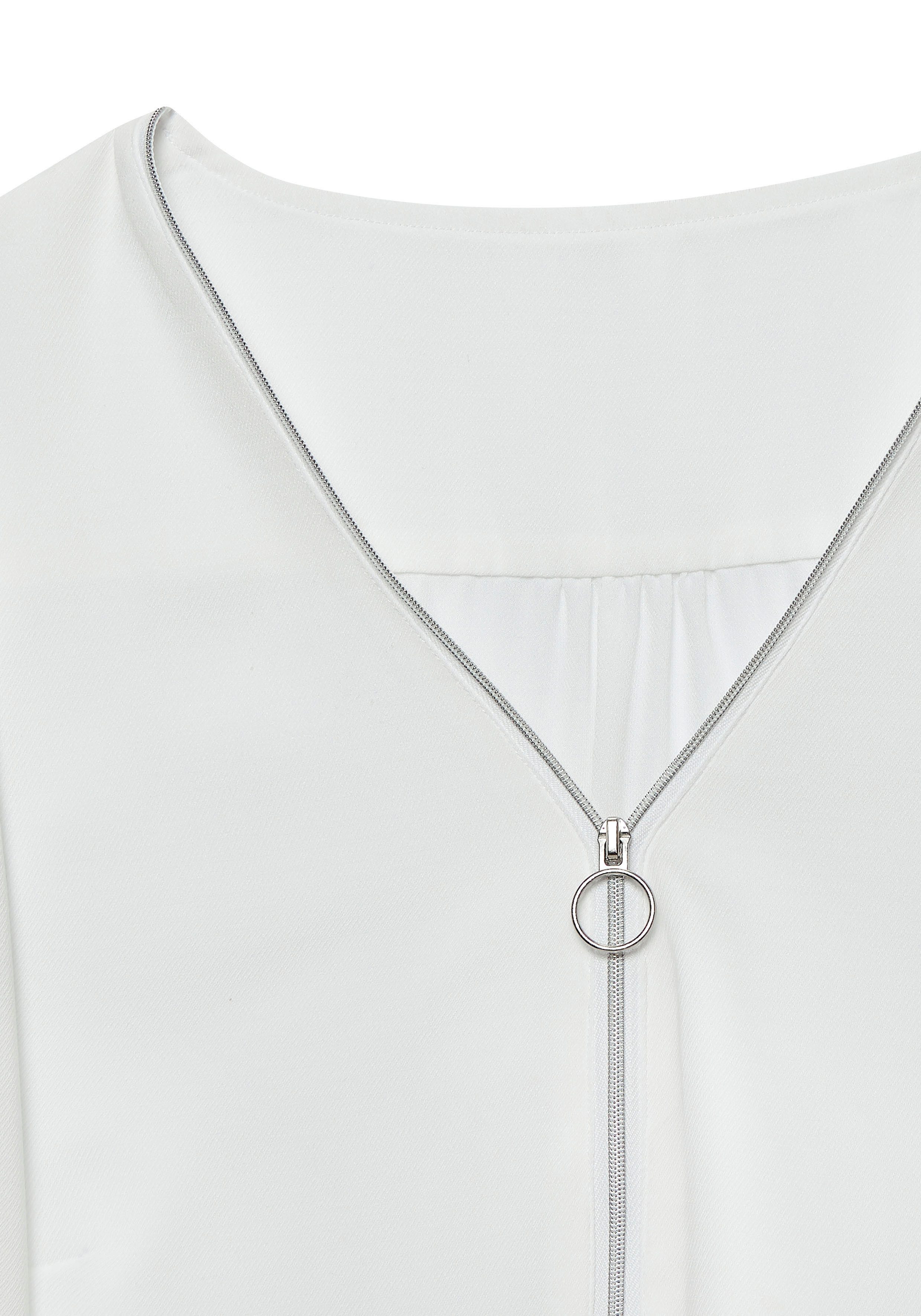 LASCANA Langarmbluse mit Reißverschlussdetail, elegante Damenbluse
