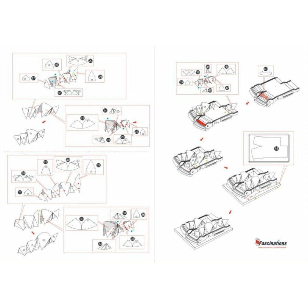 Metal Earth® 3D-Puzzle 3D-Rätsel Oper in Sydney, Puzzleteile