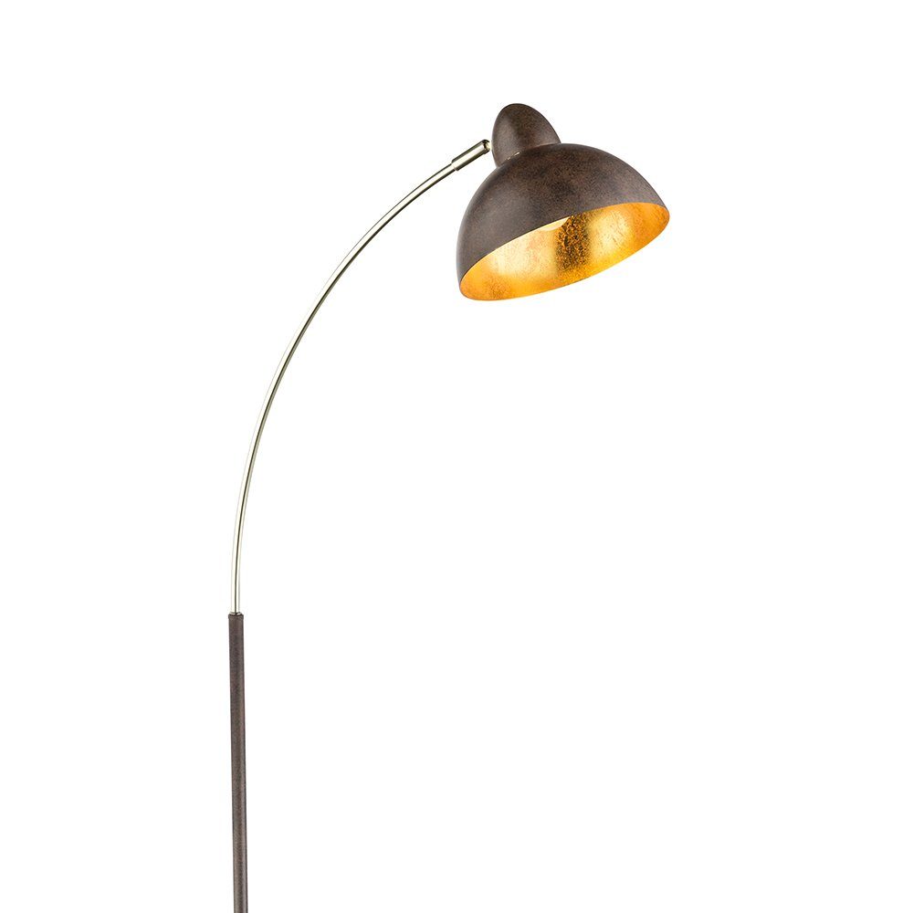 etc-shop LED Bogenlampe, Leuchtmittel Stehleuchte Bogenlampe blattgold Leselampe inklusive, gebogen nicht