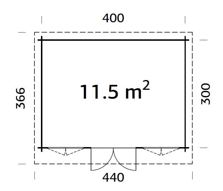 Thumbnail - Palmako Gartenhaus Lisa, BxT: 440x336 cm, (Set), 11,5 m², mit Fußboden im Gartenhaus