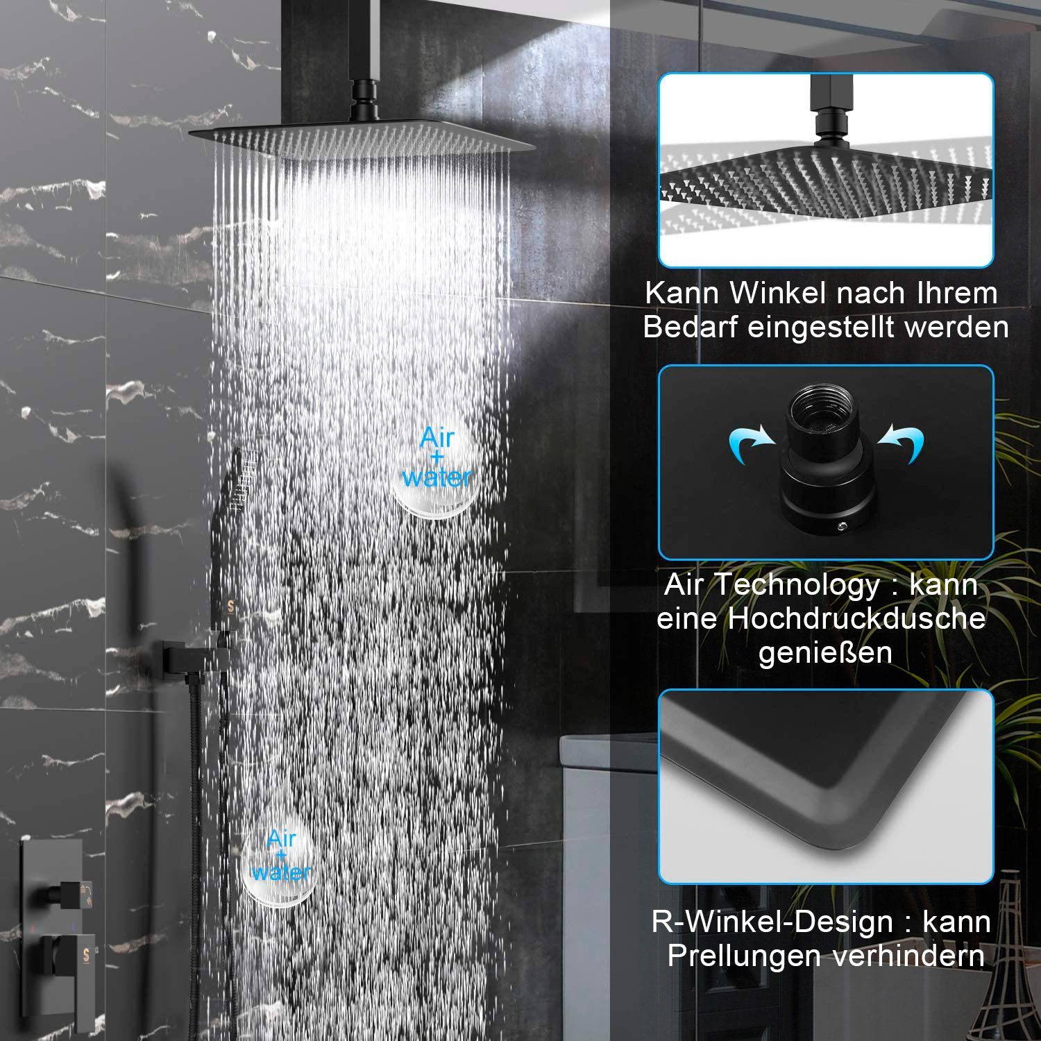 Duschsystem Picobello, Höhe 40 cm, 3 Strahlart(en), Komplett-Set, 9 tlg., M günstig online kaufen