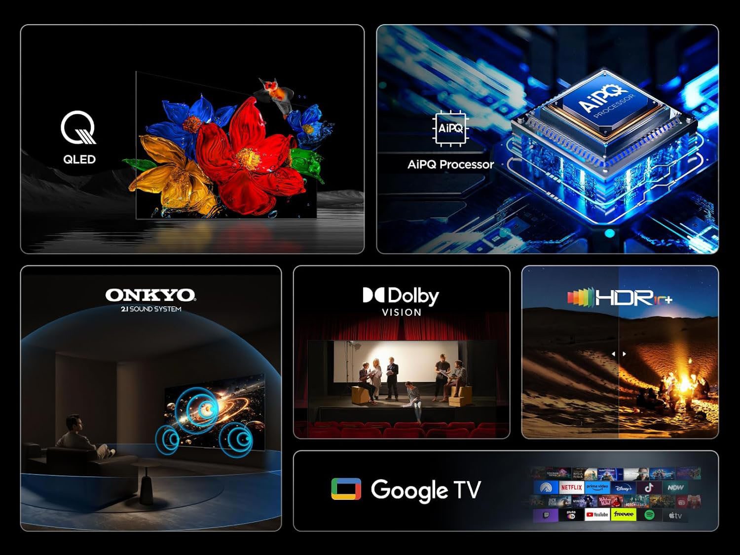 TCL 85T69CX1 QLED-Fernseher (215 cm/85 Zoll, 4K Ultra HD, Google TV)