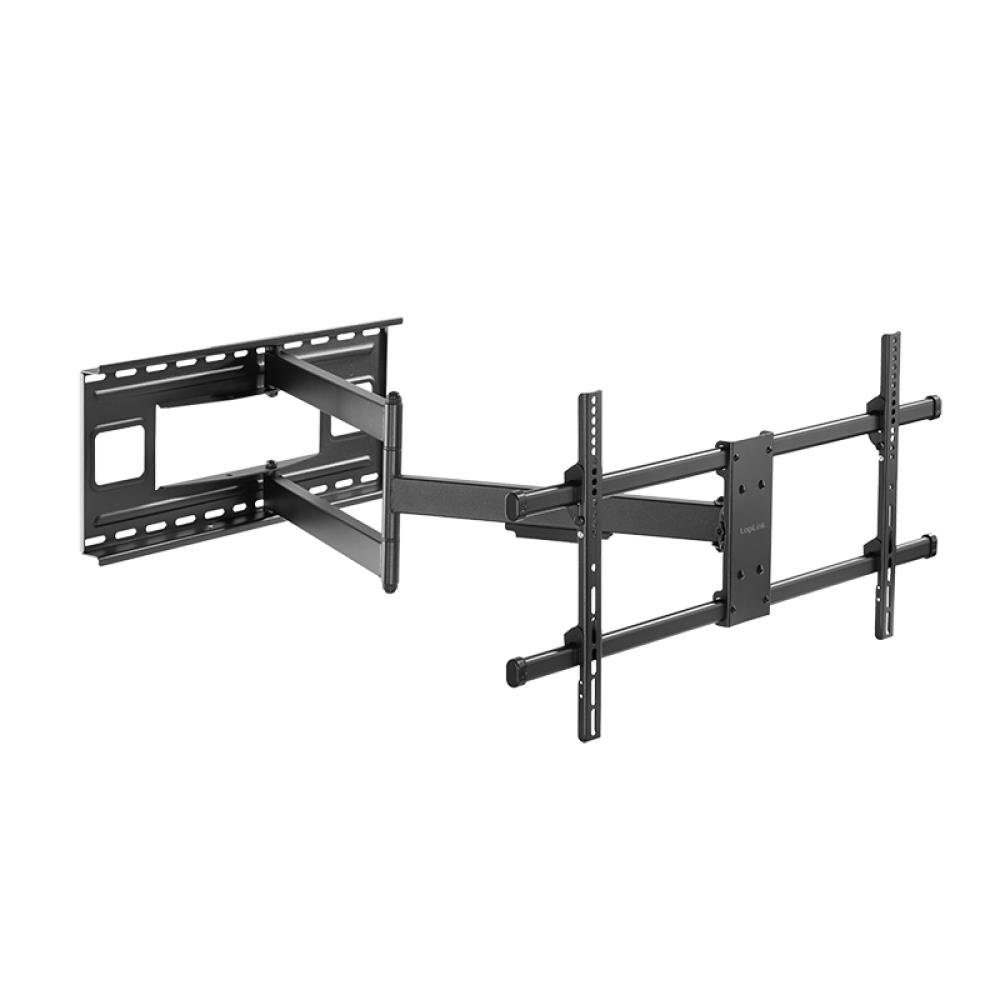 LogiLink TV-Wandhalterung BP0138, (43–80" Zoll neigbar schwenkbar drehbar max. 50kg curved + flat Schwarz)