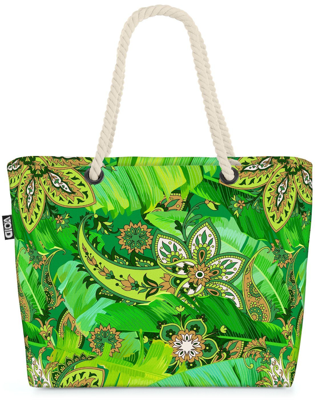 VOID Strandtasche (1-tlg), Paisley Tropenmuster Beach Bag Ornament Paisley-Muster Orient orientalisch