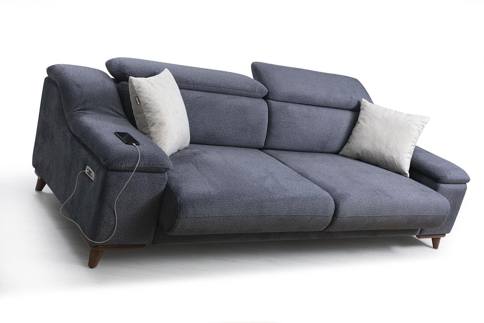 JVmoebel Sofa in Textil Europa Wohnzimmer Made Möbel, Set Teile, Polster Neu Modernes 2 Couch Design