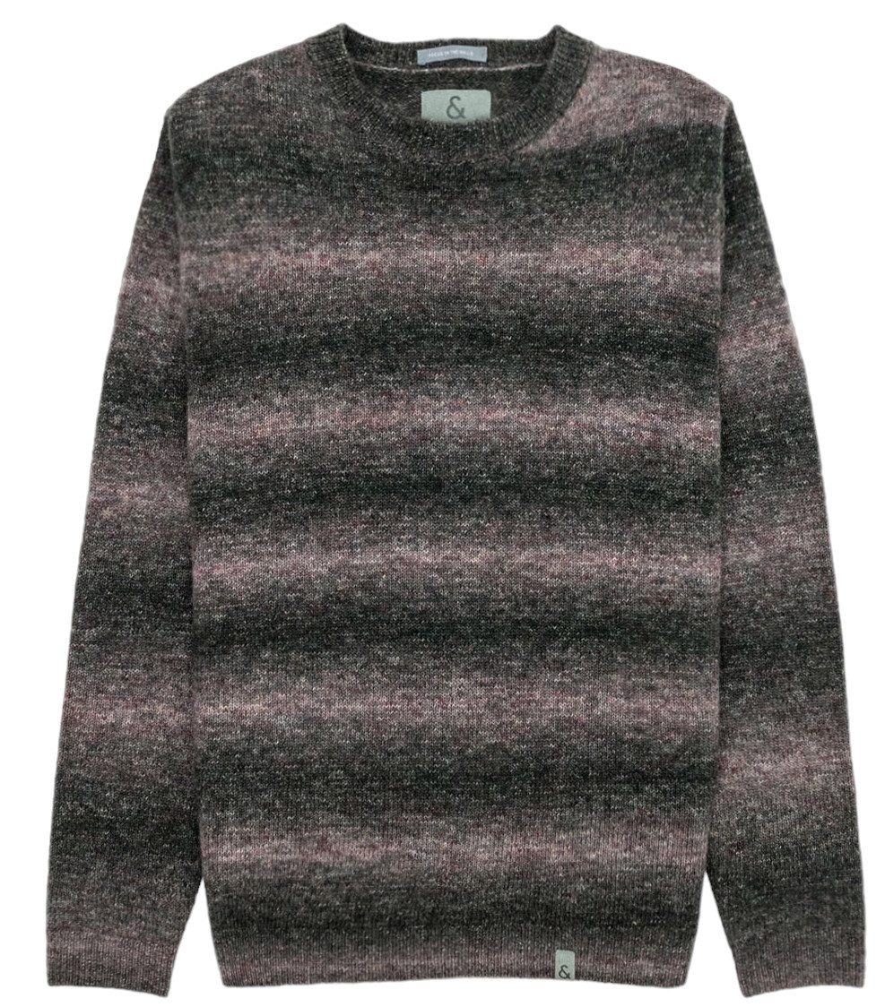 colours & sons Rundhalspullover Colours & Sons Herren Rundhals Pullover Roundneck Degradé grün