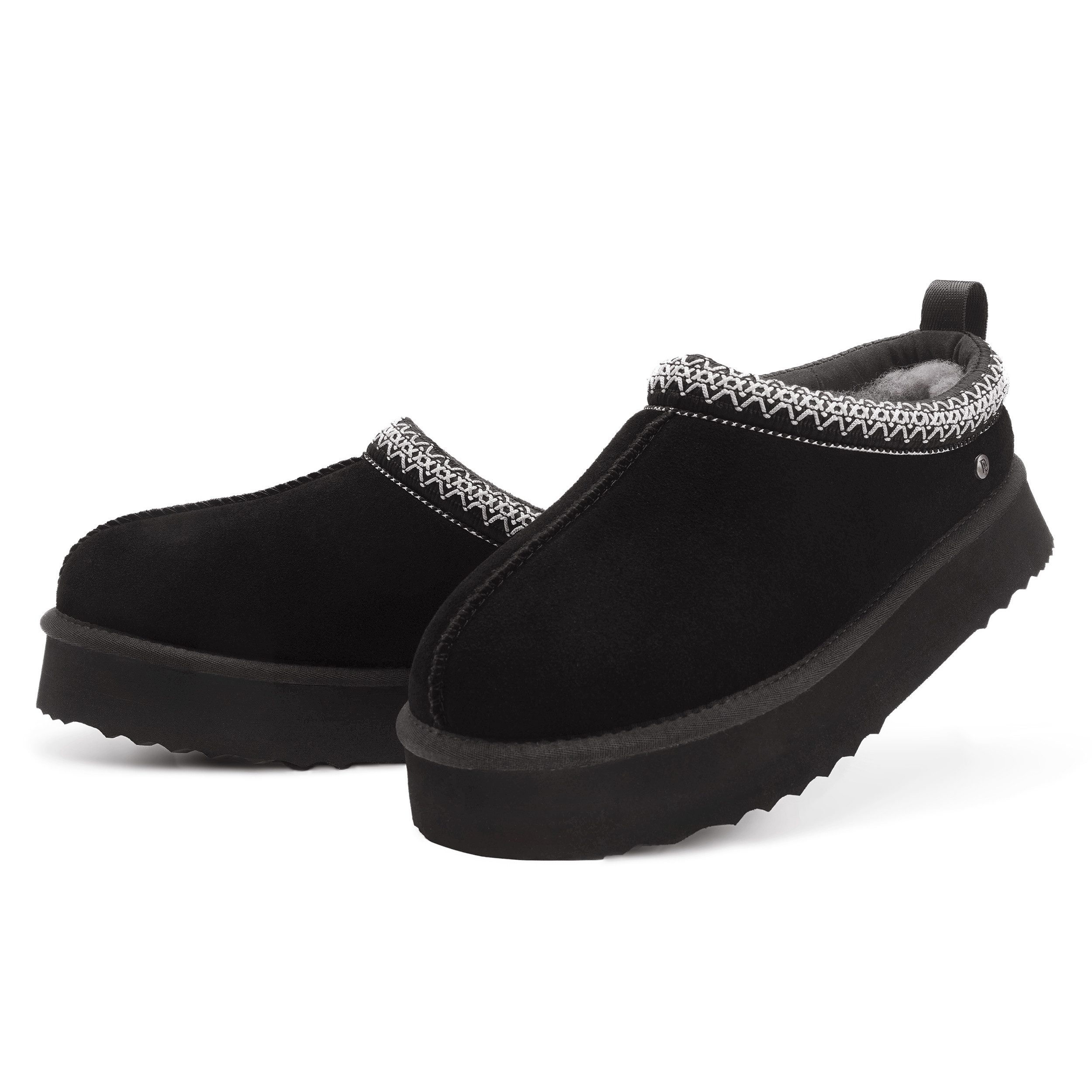 Parfeying Damen Pantoffel aus luxuriösem australischem Lammerfell outdoor Plüsch Hausschuhe echtem weicher Merinwolle 100% naturliche Meterialien