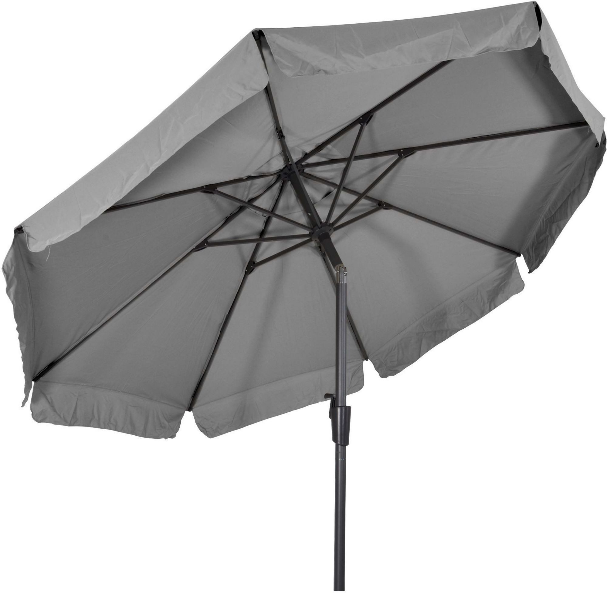 Lesli Living Sonnenschirm Lesli Living Sonnenschirm "Libra Grey" Grau Ø 3m mit UV-Schutz 30+