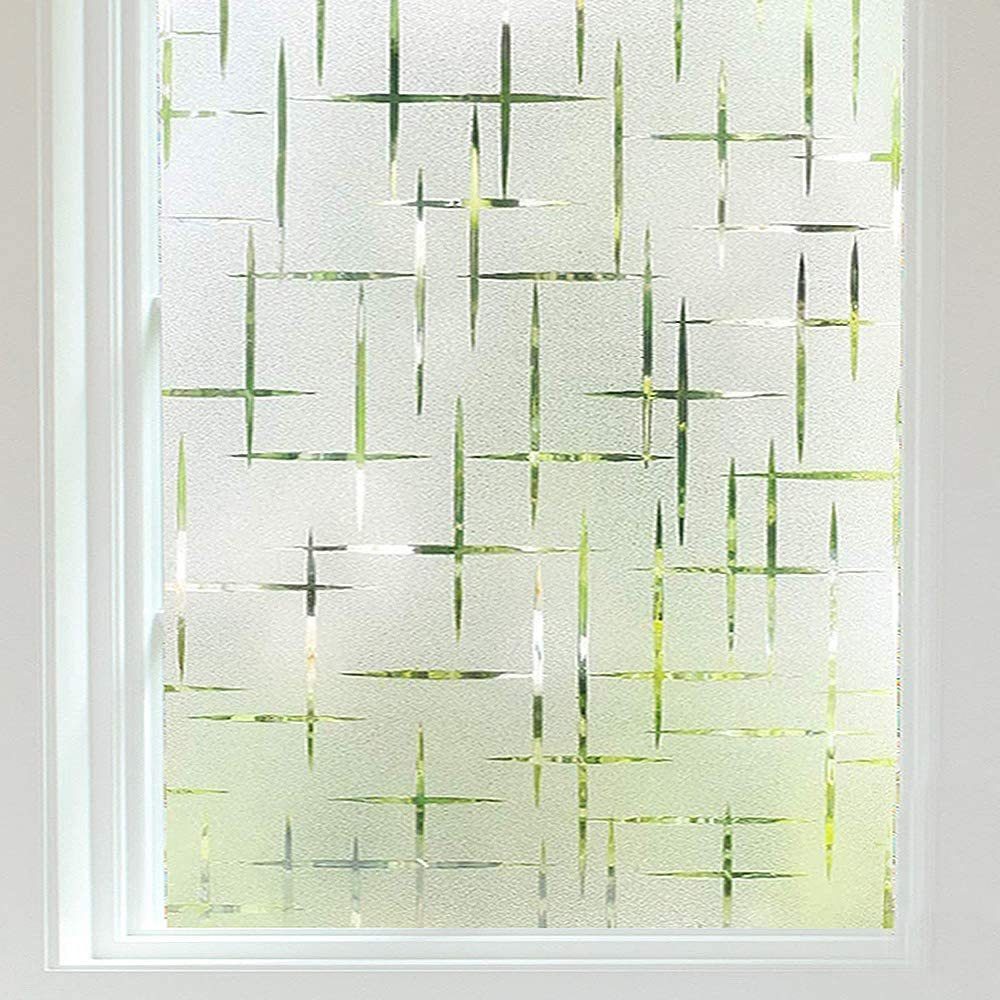 45x200cm,Milchglasfolie Klebefolie, Fensterfolie Fensterfolie Statisch Selbsthaftend aikidio