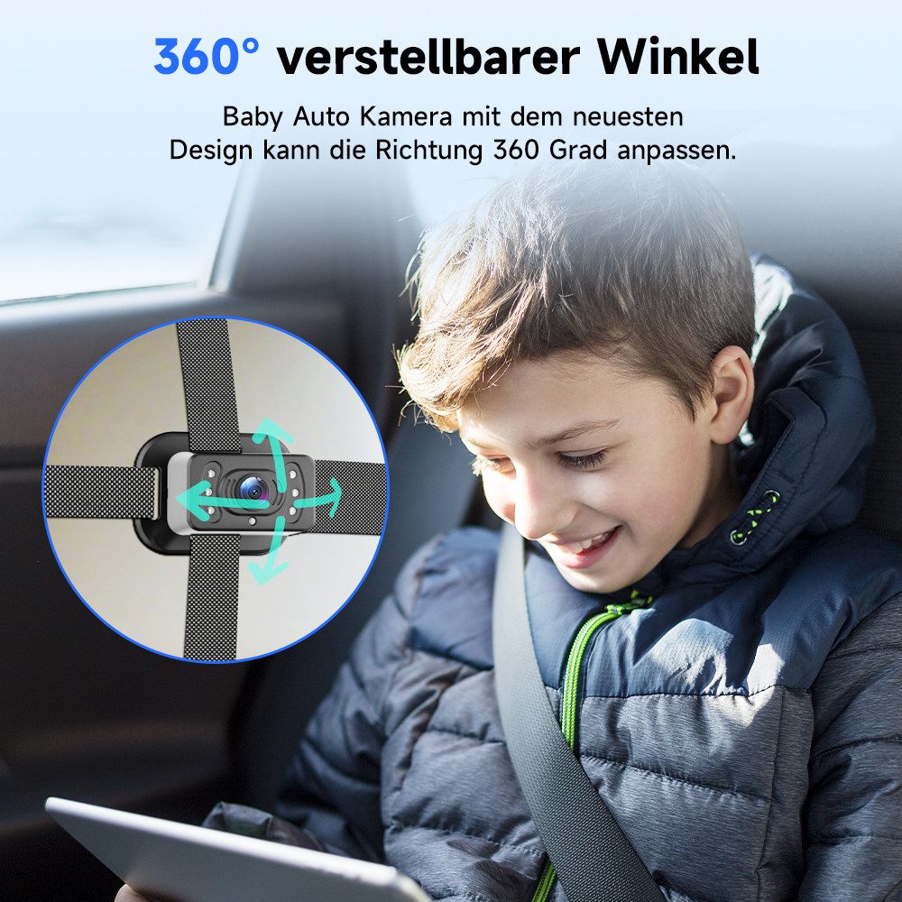 Hikity Baby Monitor 4.3' / 6.86' Car Backseat Monitor, Baby Monitor, IPS Screen, Night Vision