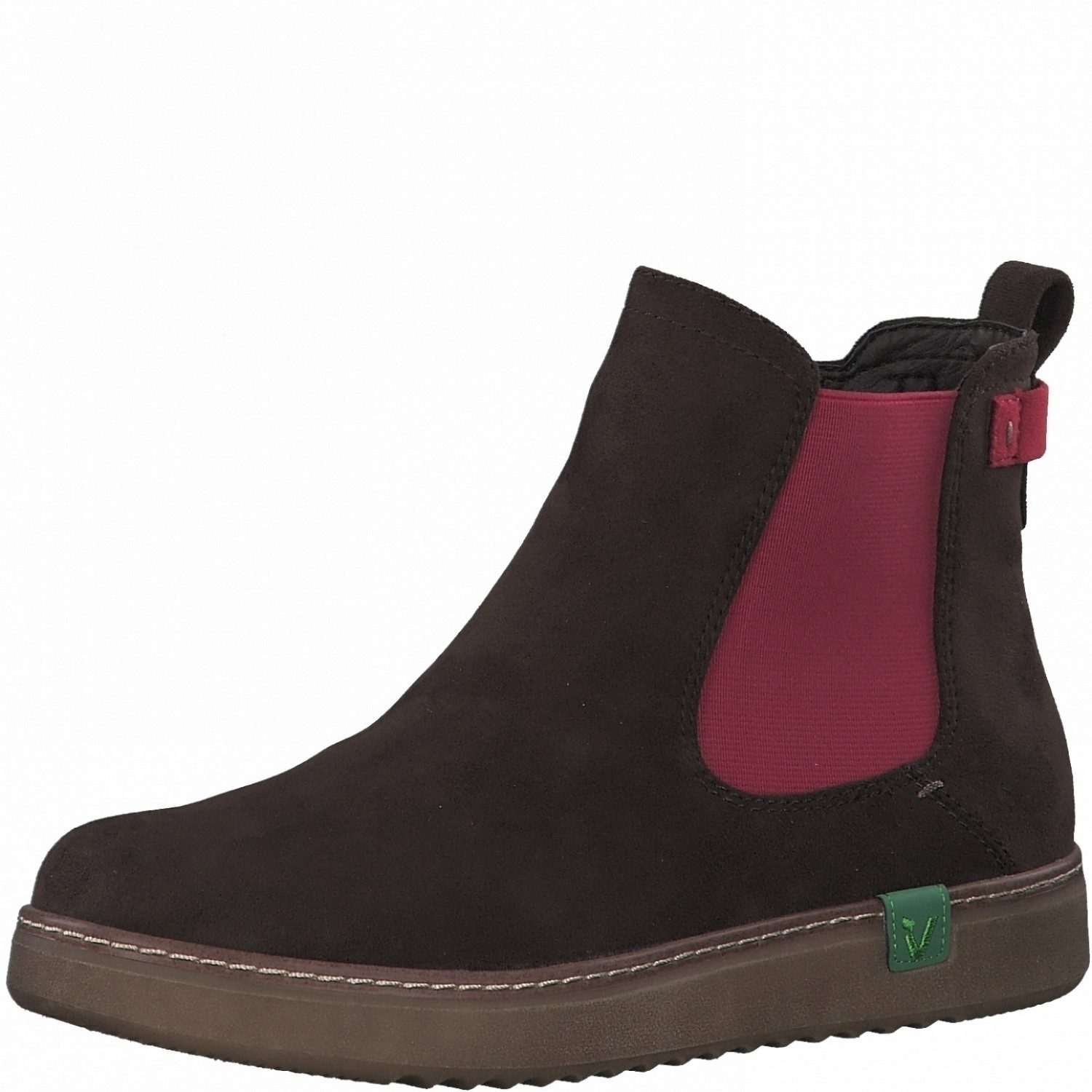 Woms Slip-on MOCCA/RED Stiefel