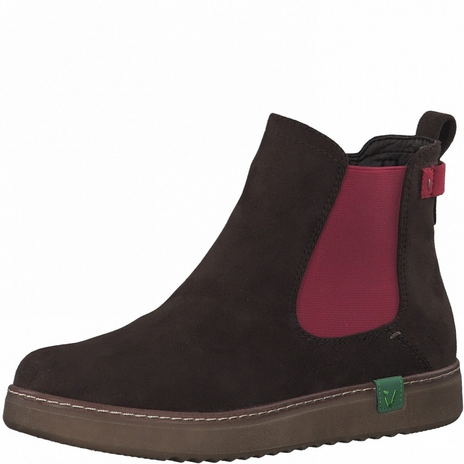 Jana Woms Slip-on MOCCA/RED Stiefel