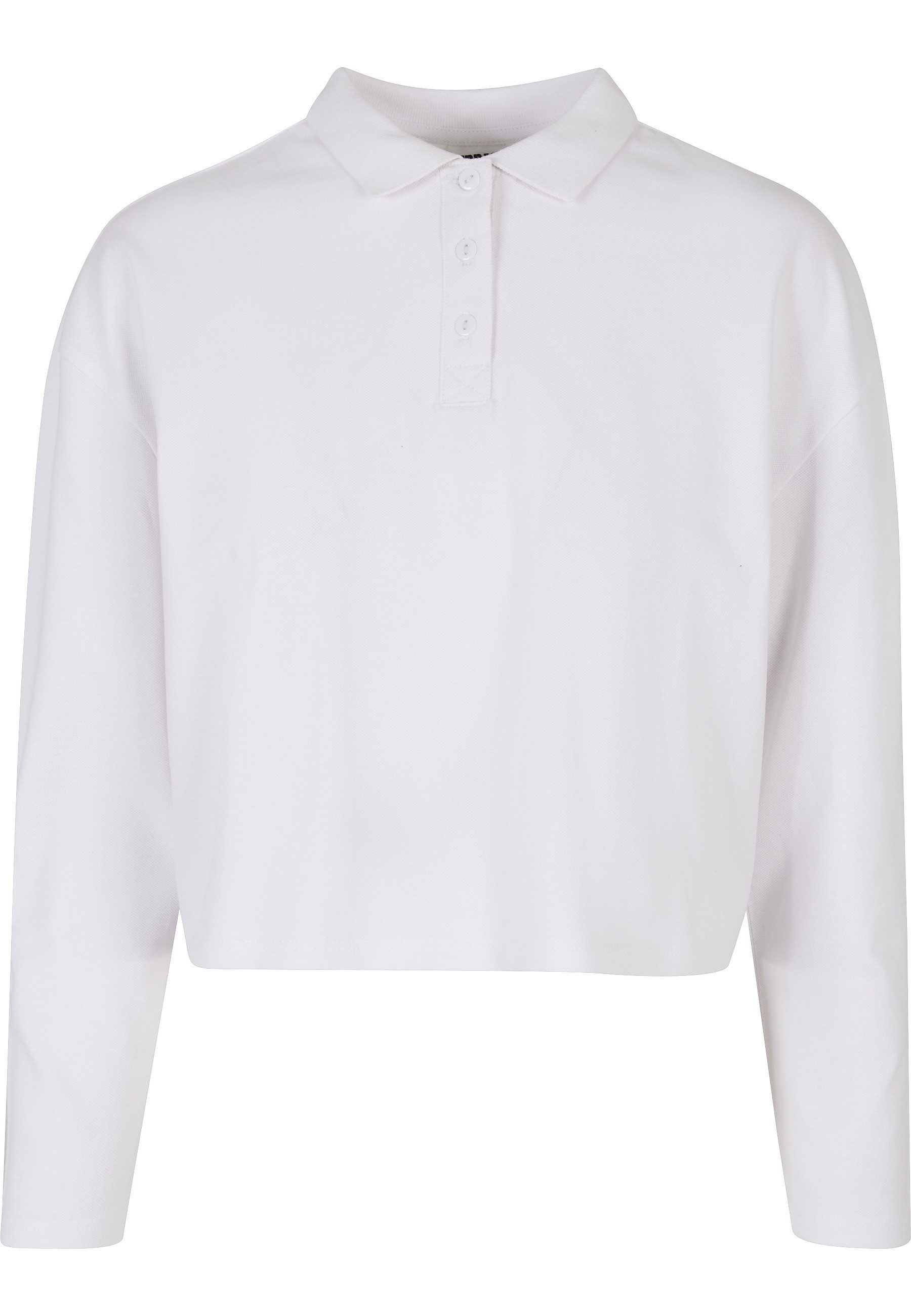 URBAN CLASSICS Poloshirt Urban Classics Damen Ladies Short Oversized Polo Longsleeve (1-tlg)